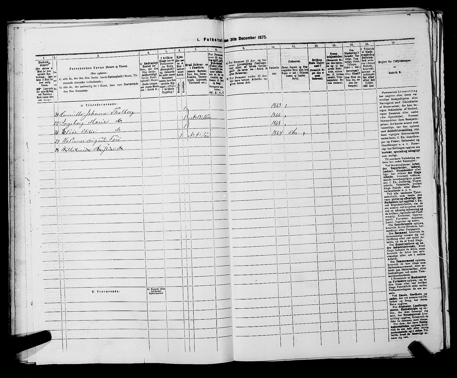 RA, 1875 census for 0301 Kristiania, 1875, p. 5882