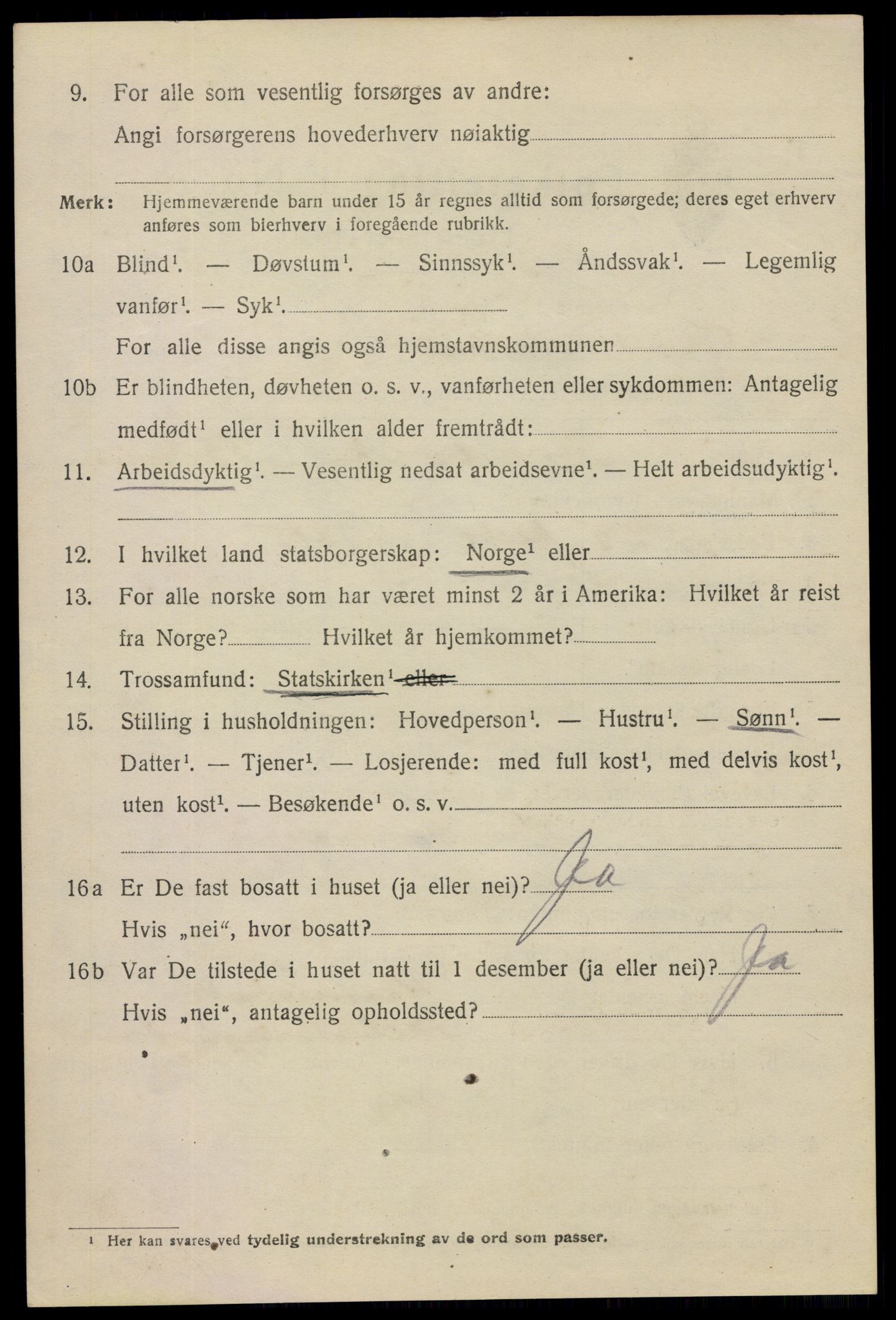 SAO, 1920 census for Fredrikshald, 1920, p. 9819