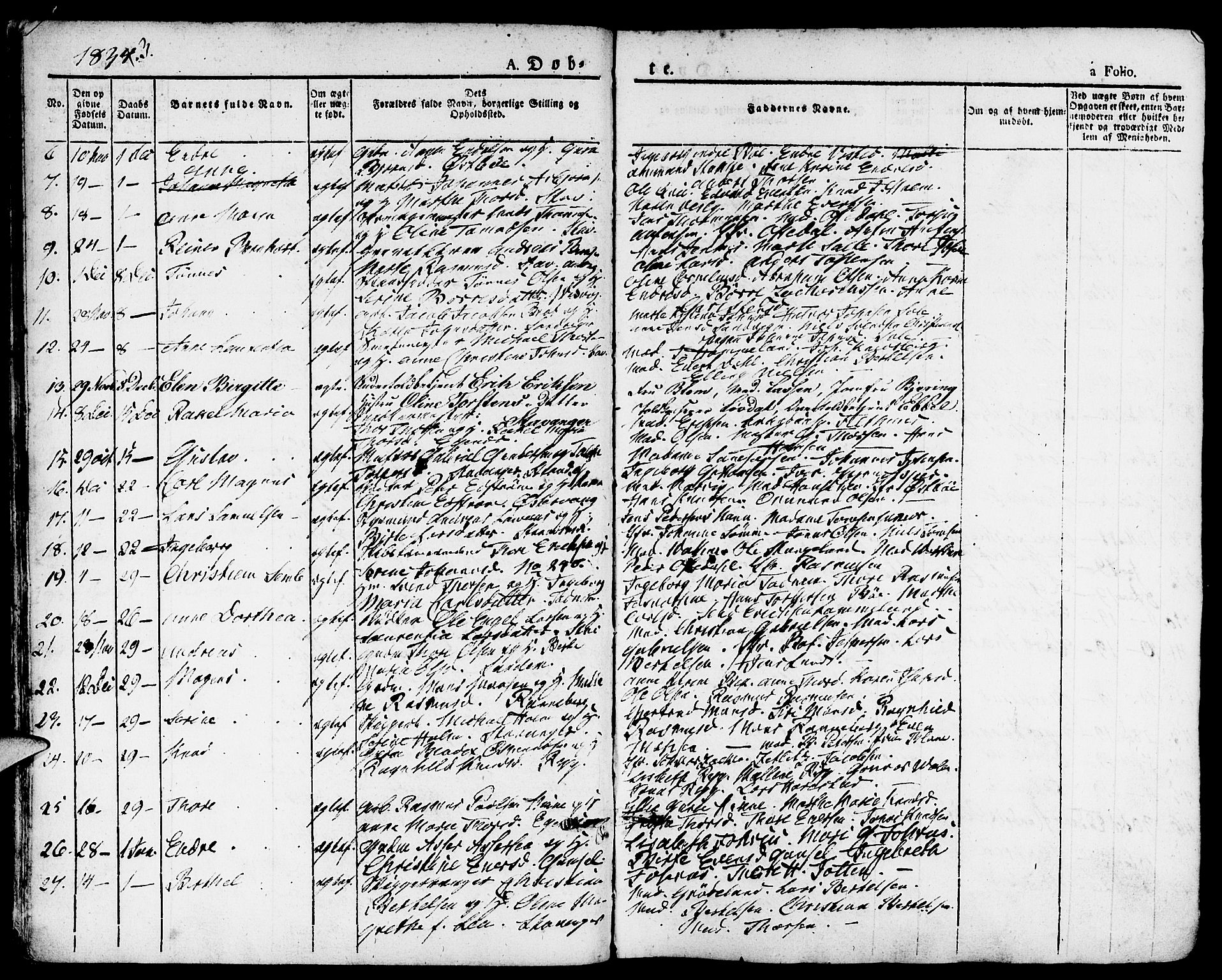 Domkirken sokneprestkontor, AV/SAST-A-101812/001/30/30BA/L0011: Parish register (official) no. A 11, 1832-1856