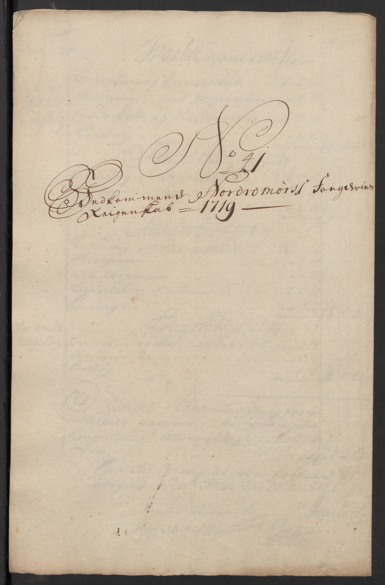 Rentekammeret inntil 1814, Reviderte regnskaper, Fogderegnskap, RA/EA-4092/R56/L3752: Fogderegnskap Nordmøre, 1719, p. 244