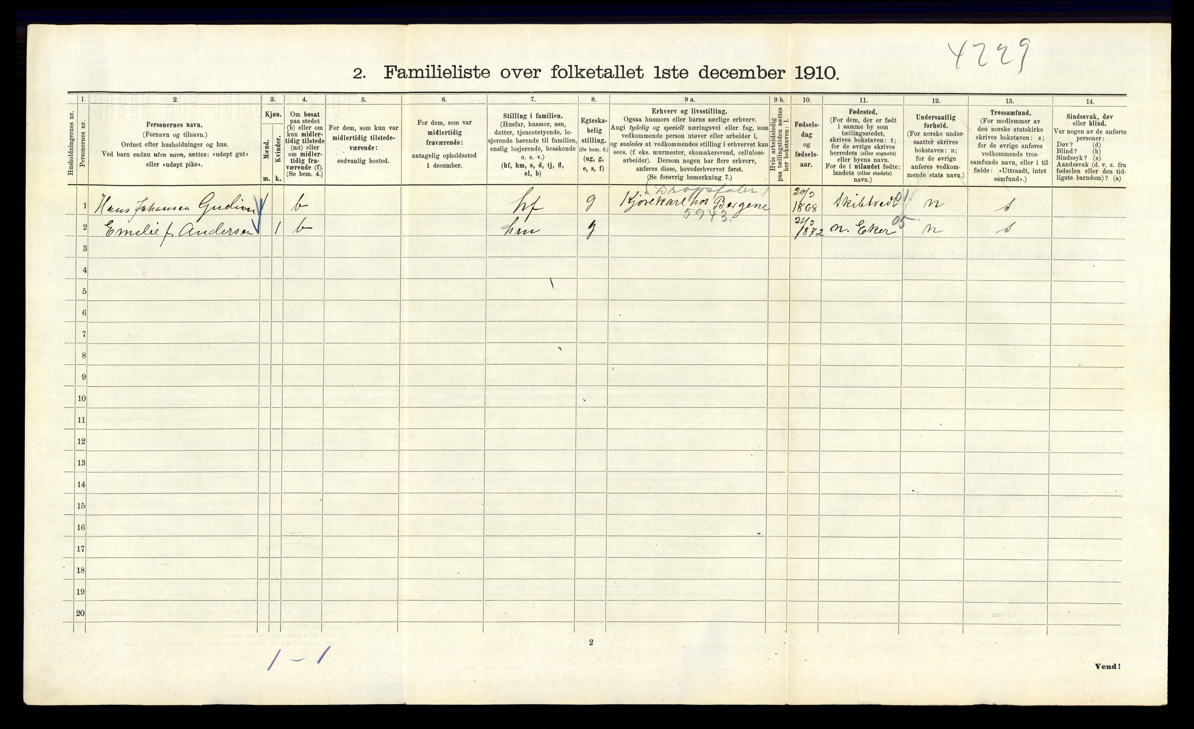 RA, 1910 census for Kristiania, 1910, p. 53582