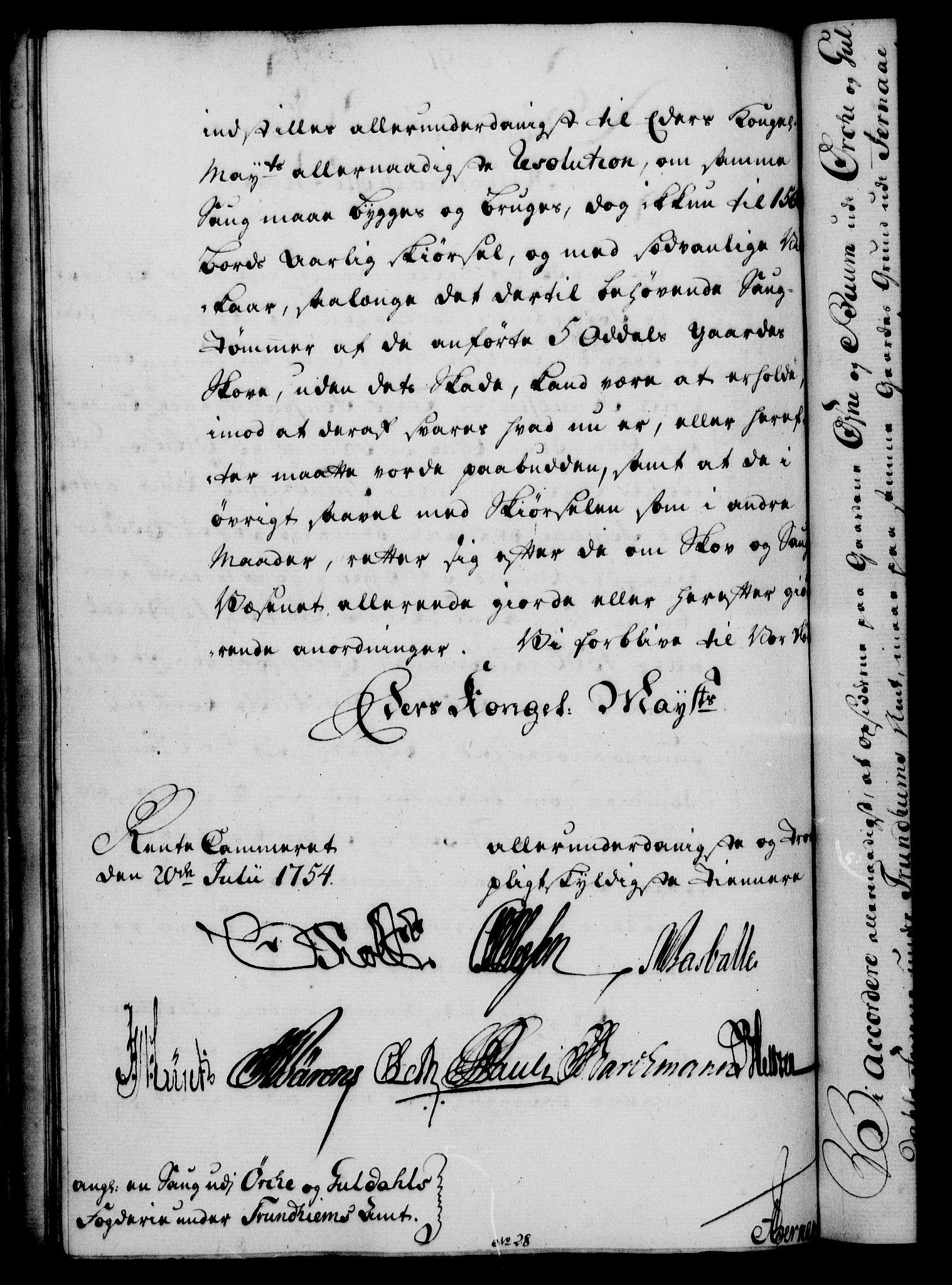 Rentekammeret, Kammerkanselliet, RA/EA-3111/G/Gf/Gfa/L0036: Norsk relasjons- og resolusjonsprotokoll (merket RK 52.36), 1754, p. 531