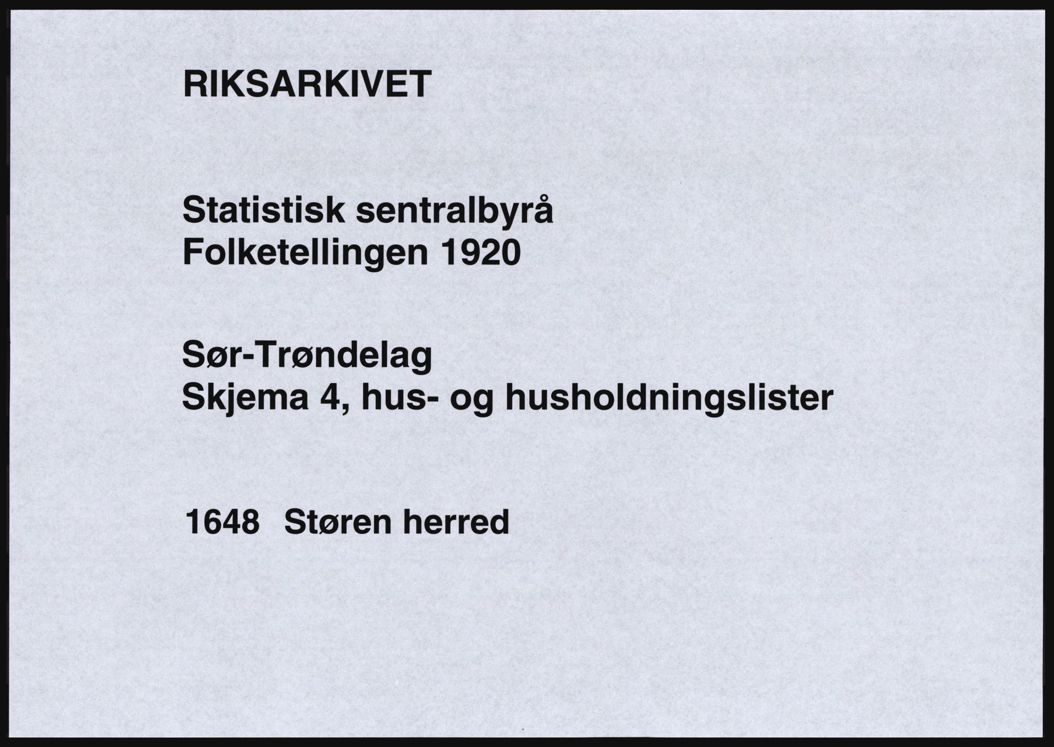 SAT, 1920 census for Støren, 1920, p. 26