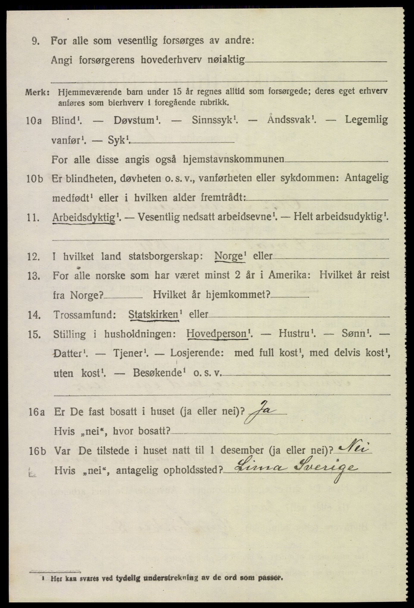 SAH, 1920 census for Trysil, 1920, p. 2750
