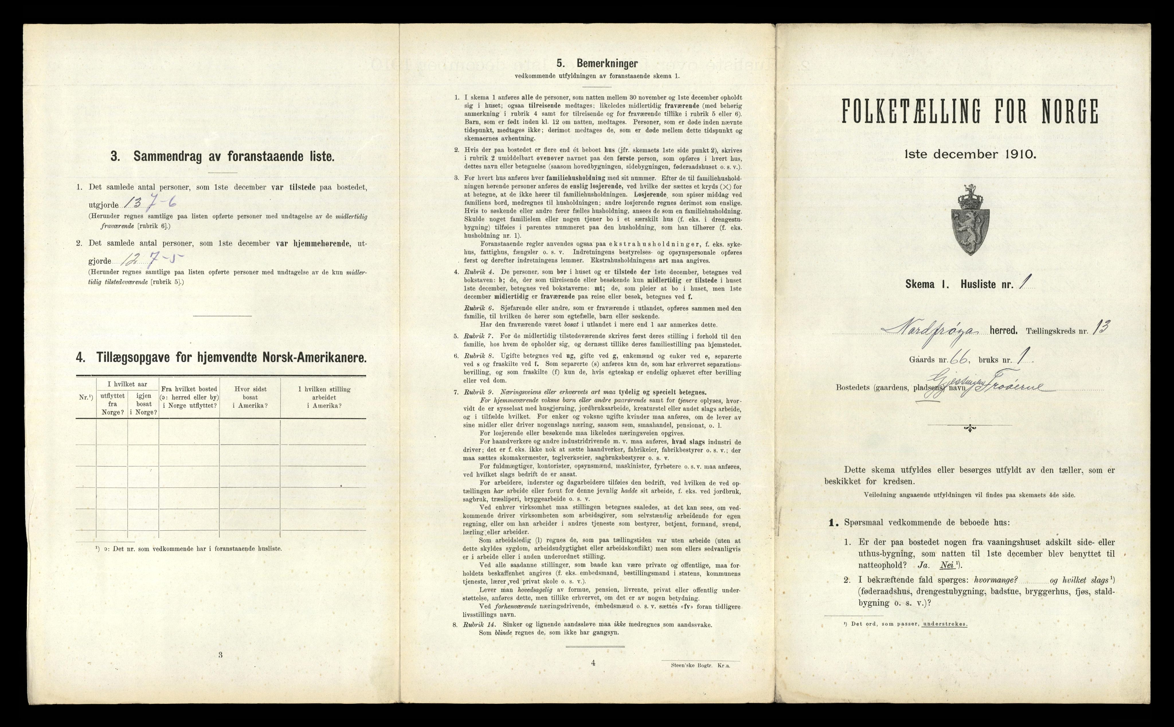 RA, 1910 census for Nord-Frøya, 1910, p. 1240