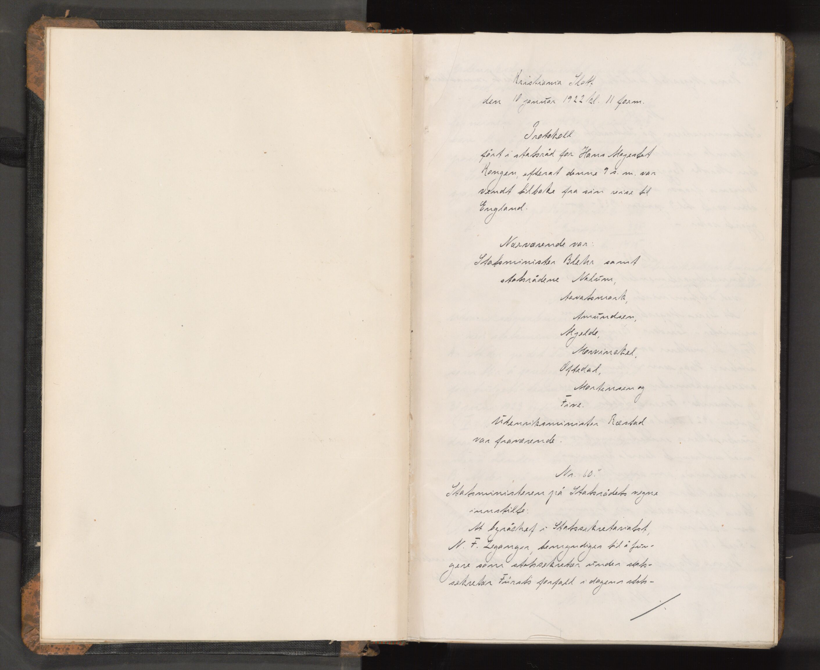 Statsrådssekretariatet, AV/RA-S-1001/A/Ac/L0066: Kgl. res. nr. 60-1389, 1. kvartal, 1922