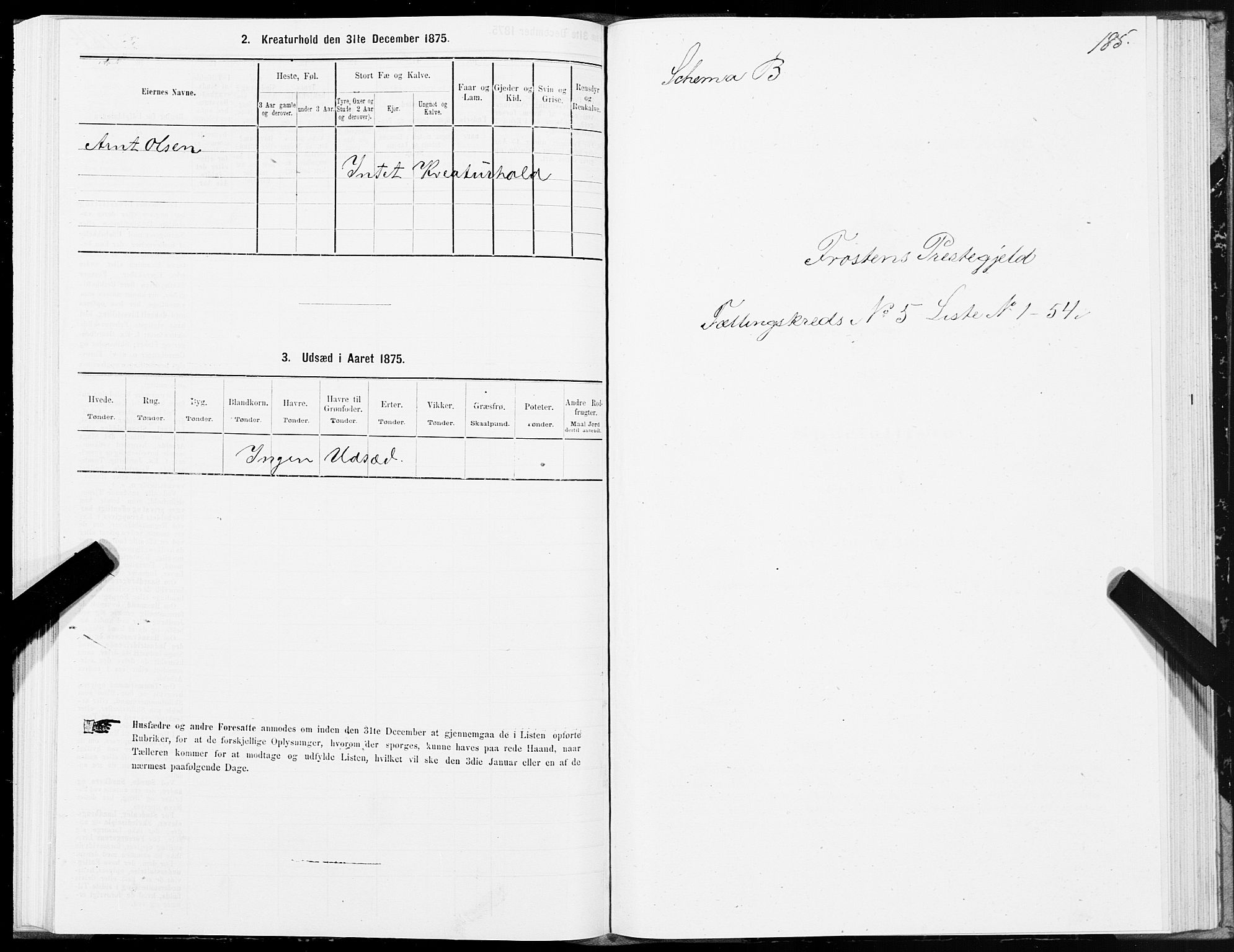 SAT, 1875 census for 1717P Frosta, 1875, p. 4185