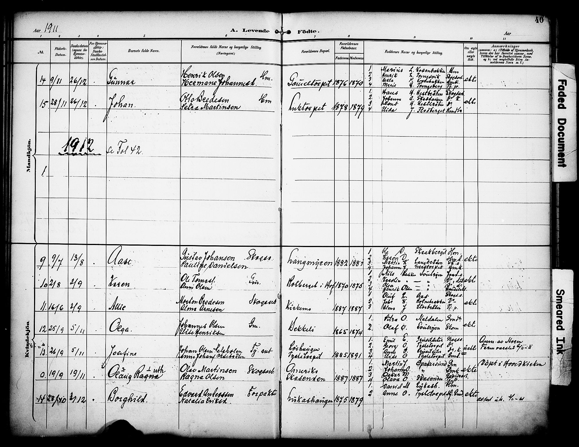Grue prestekontor, SAH/PREST-036/H/Ha/Haa/L0014: Parish register (official) no. 14, 1898-1915, p. 40