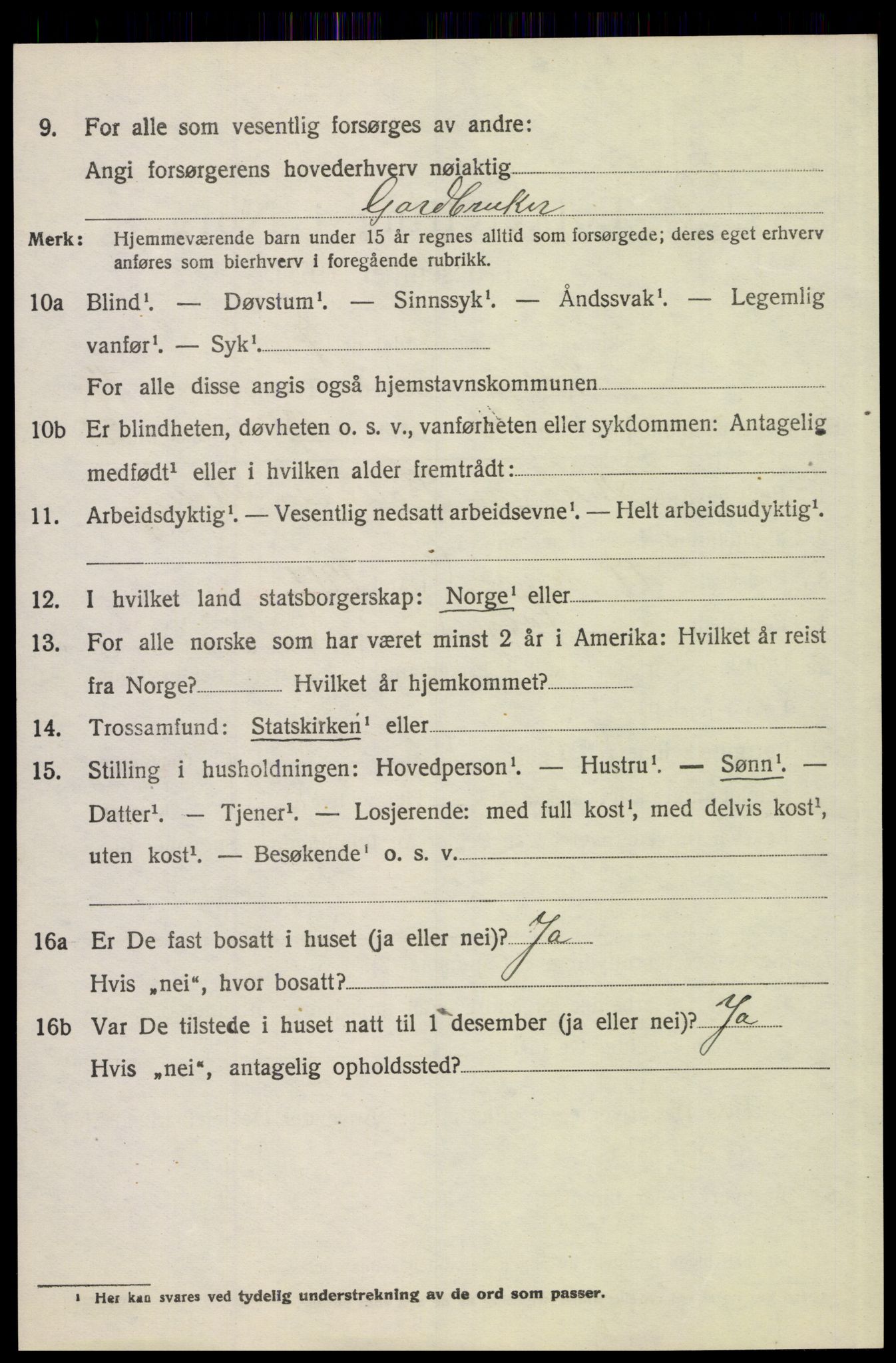 SAH, 1920 census for Tolga, 1920, p. 8260