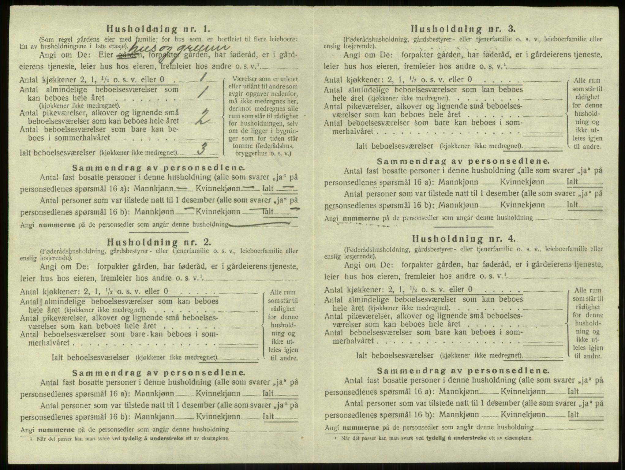 SAB, 1920 census for Bremanger, 1920, p. 443