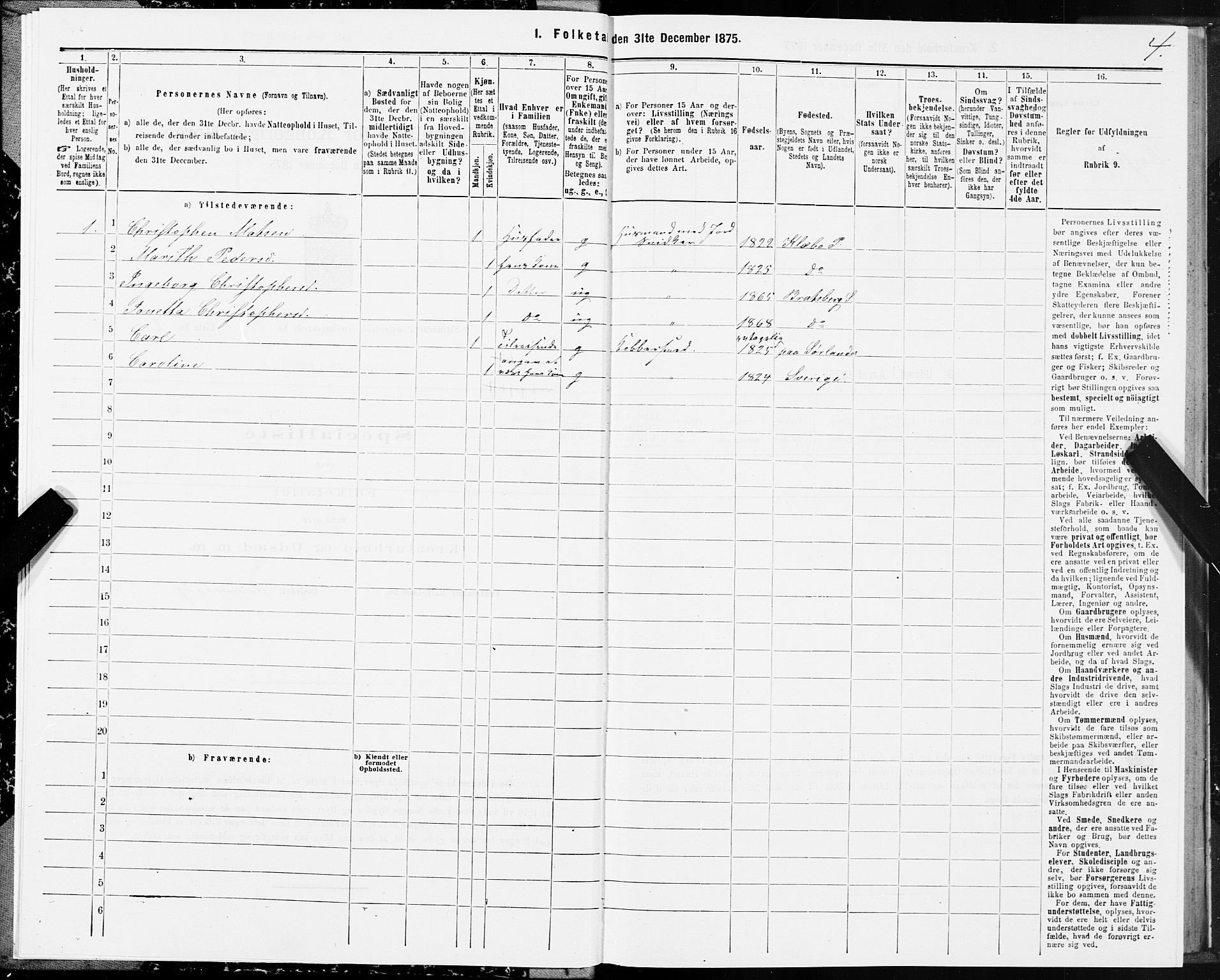 SAT, 1875 census for 1660P Strinda, 1875, p. 8004