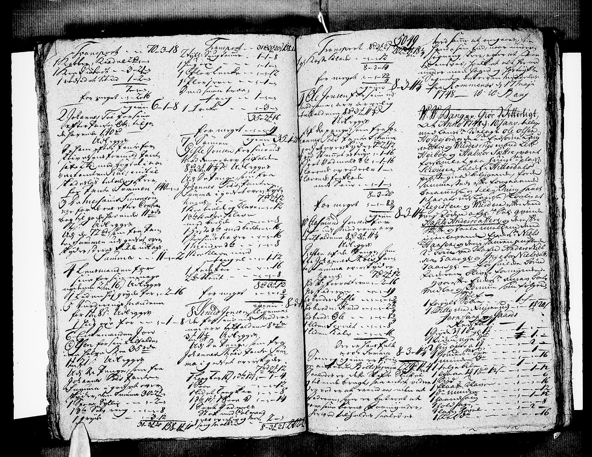 Nedre Telemark sorenskriveri, AV/SAKO-A-135/H/Hb/Hbb/L0007: Skifteprotokoll kopi, 1748-1750, p. 5048b-5049a
