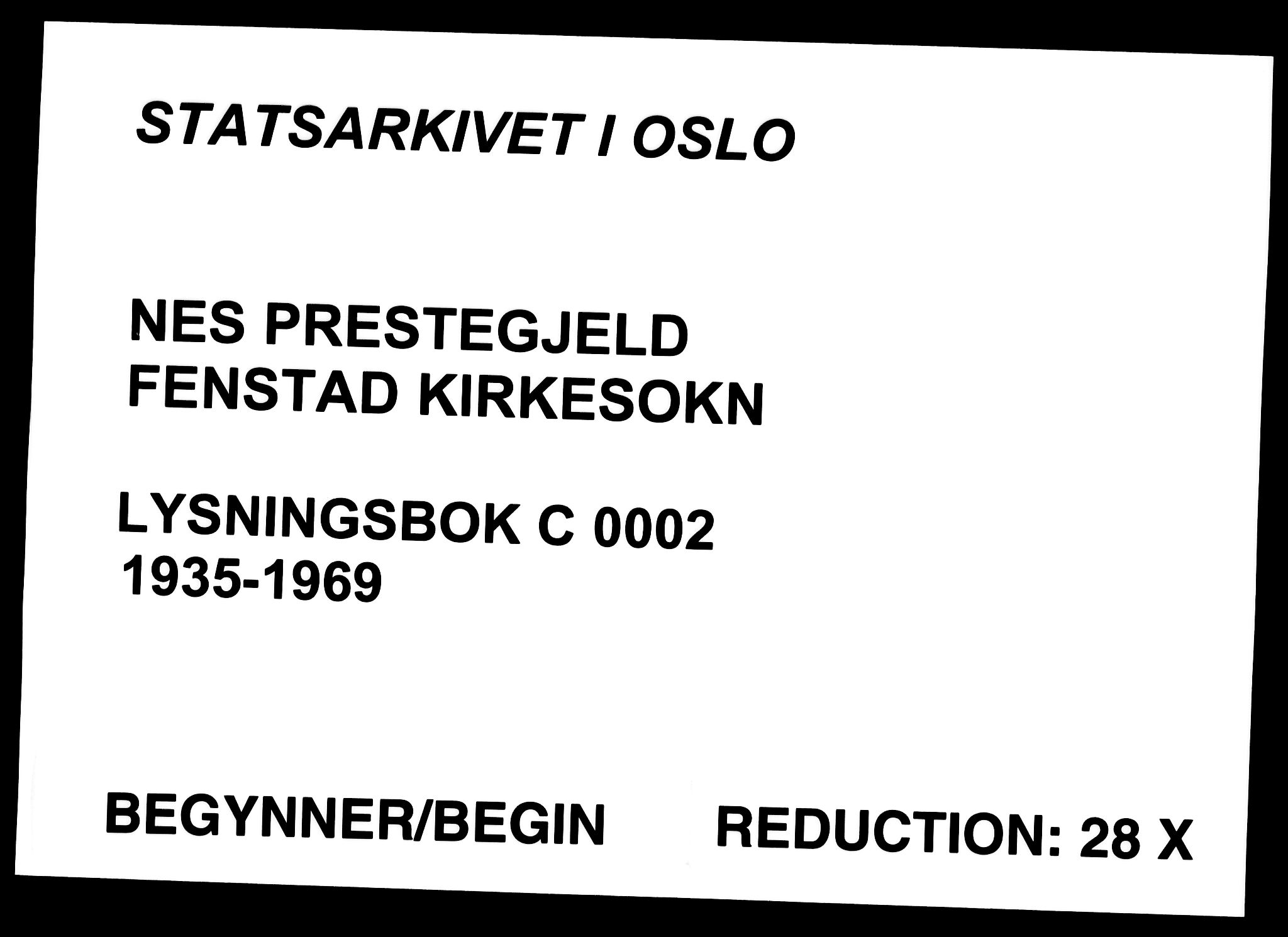 Nes prestekontor Kirkebøker, SAO/A-10410/H/L0002: Banns register no. 2, 1935-1969
