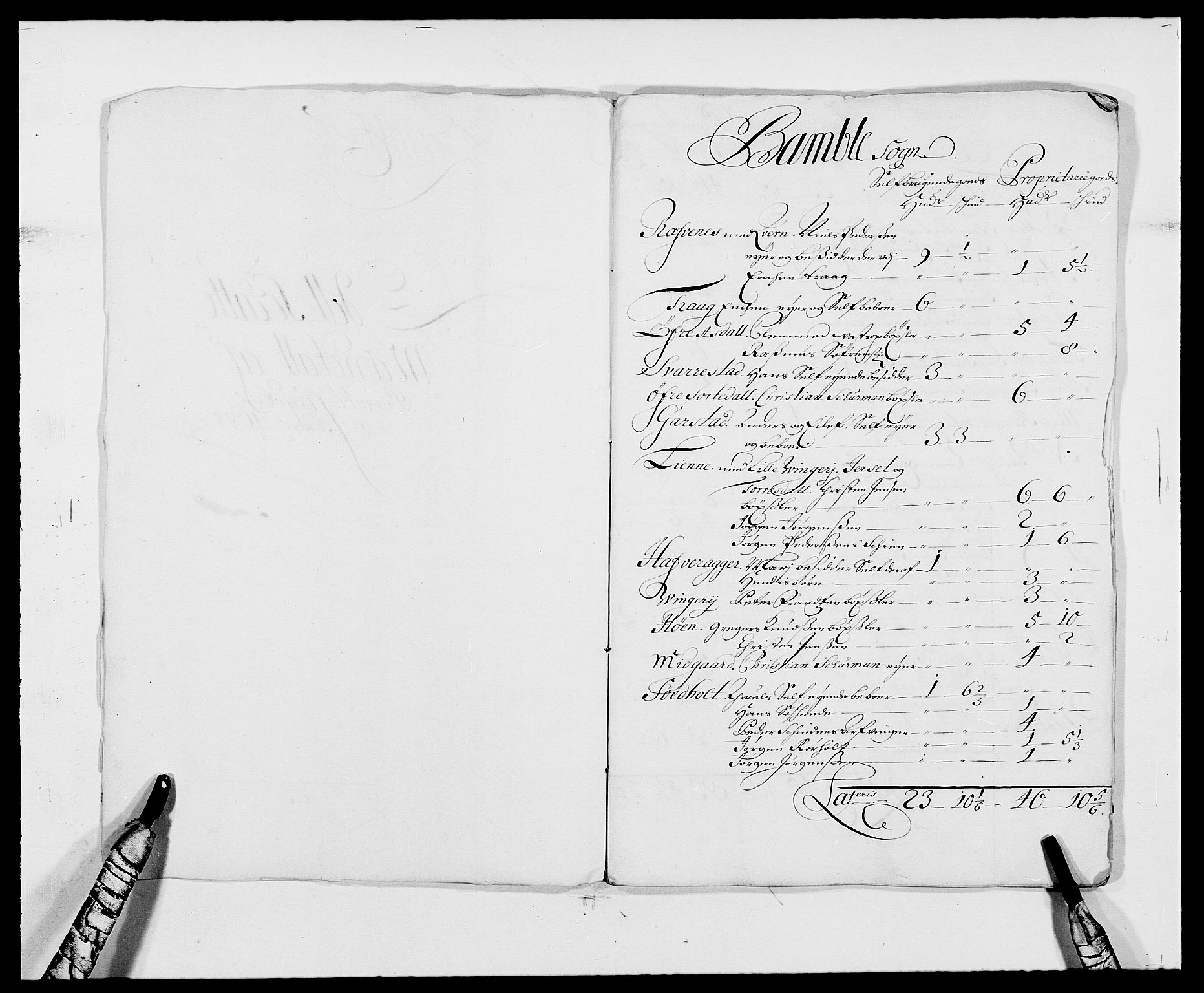 Rentekammeret inntil 1814, Reviderte regnskaper, Fogderegnskap, RA/EA-4092/R34/L2050: Fogderegnskap Bamble, 1688-1691, p. 99