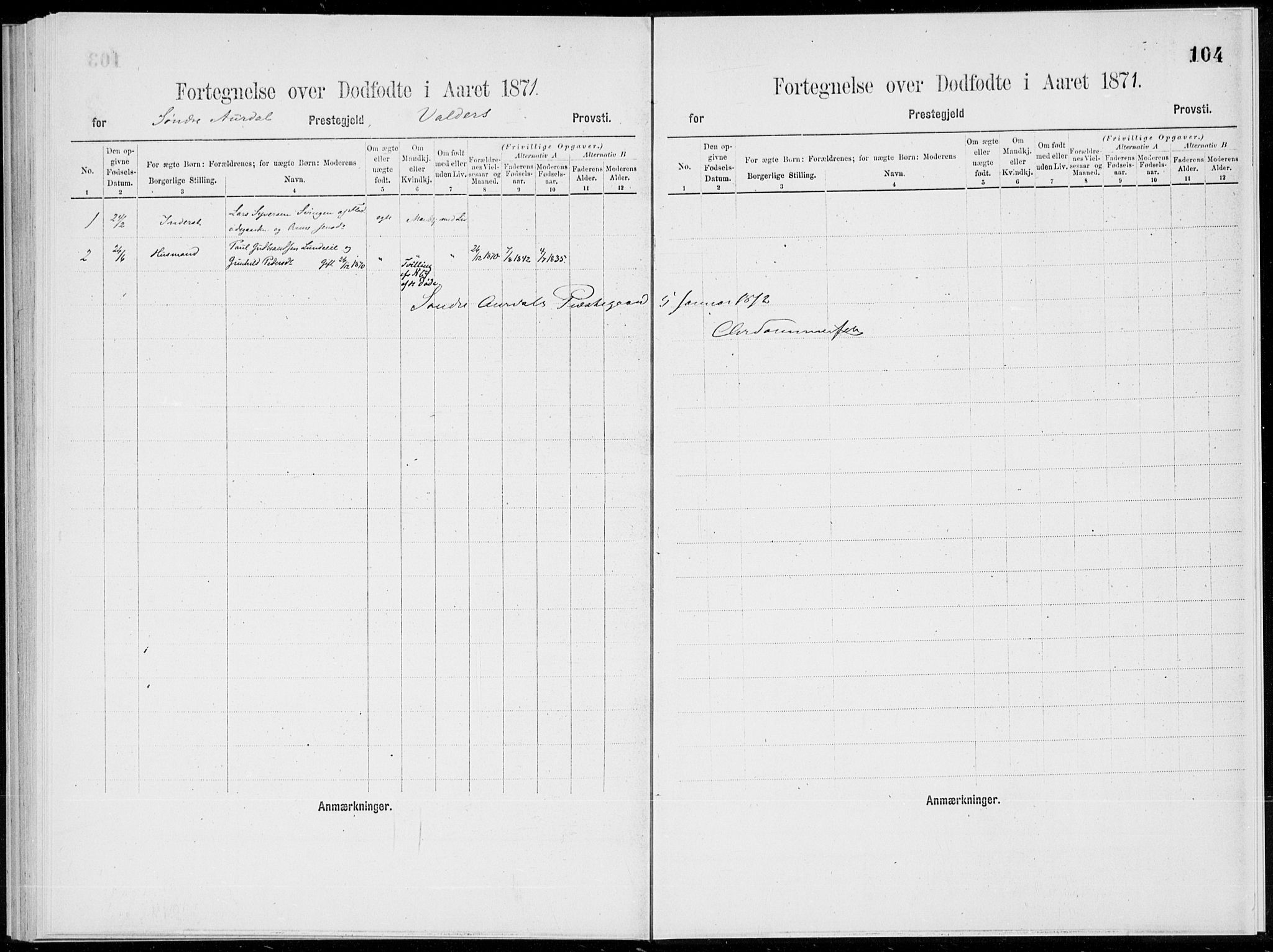 Sør-Aurdal prestekontor, SAH/PREST-128/H/Ha/Haa/L0000: Parish register (official), 1866-1872, p. 104