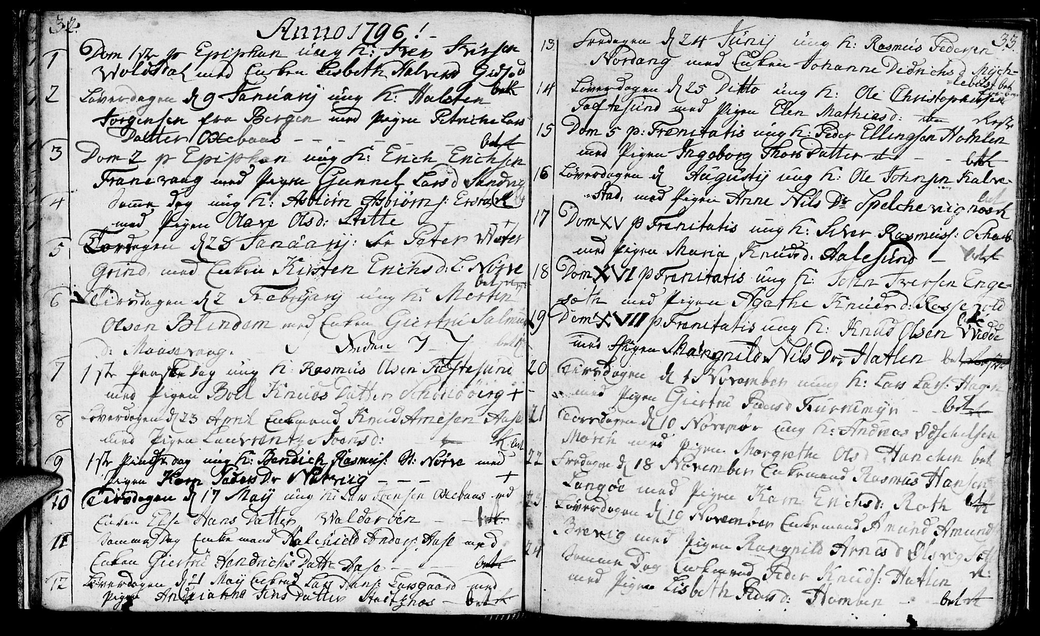 Ministerialprotokoller, klokkerbøker og fødselsregistre - Møre og Romsdal, AV/SAT-A-1454/528/L0421: Parish register (copy) no. 528C02, 1785-1800, p. 32-33