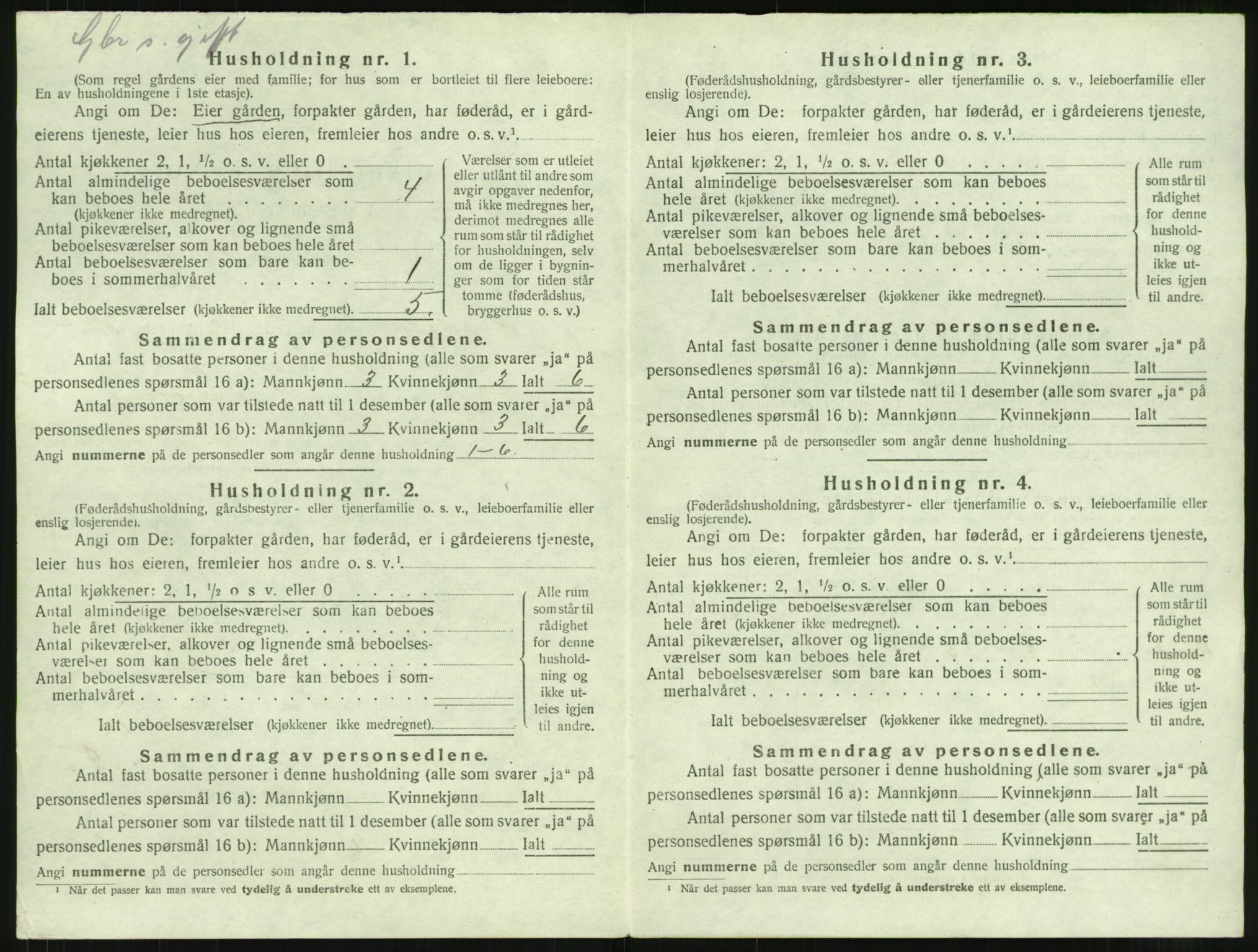 SAT, 1920 census for Rindal, 1920, p. 627