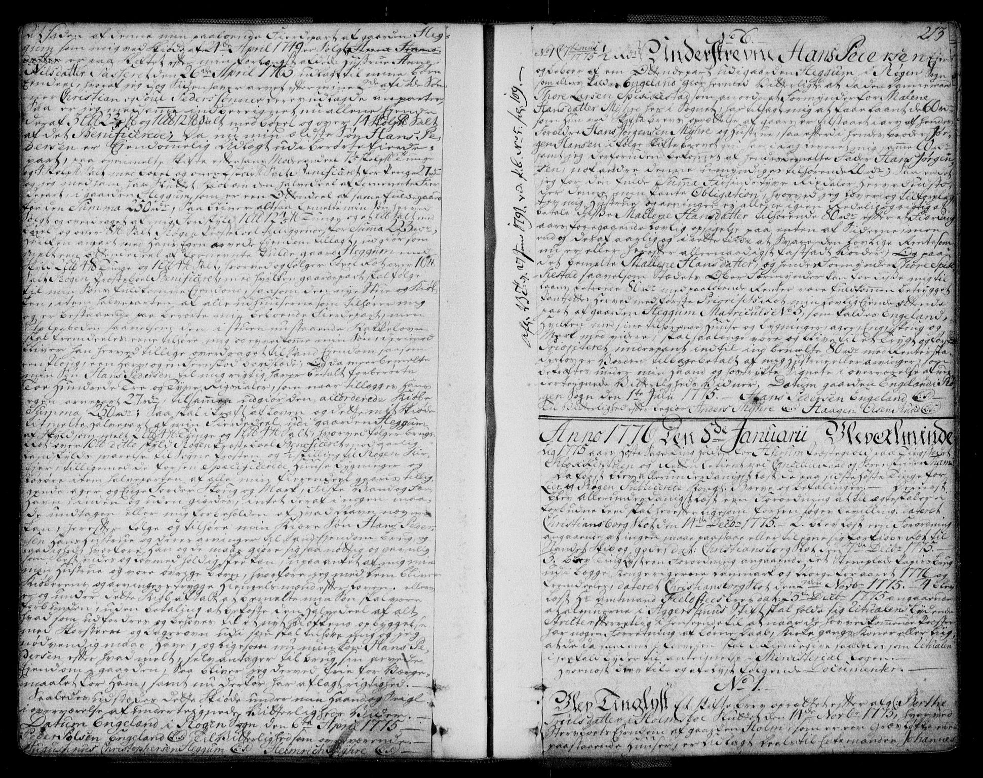 Lier, Røyken og Hurum sorenskriveri, AV/SAKO-A-89/G/Ga/Gaa/L0004a: Mortgage book no. IVa, 1771-1779, p. 213