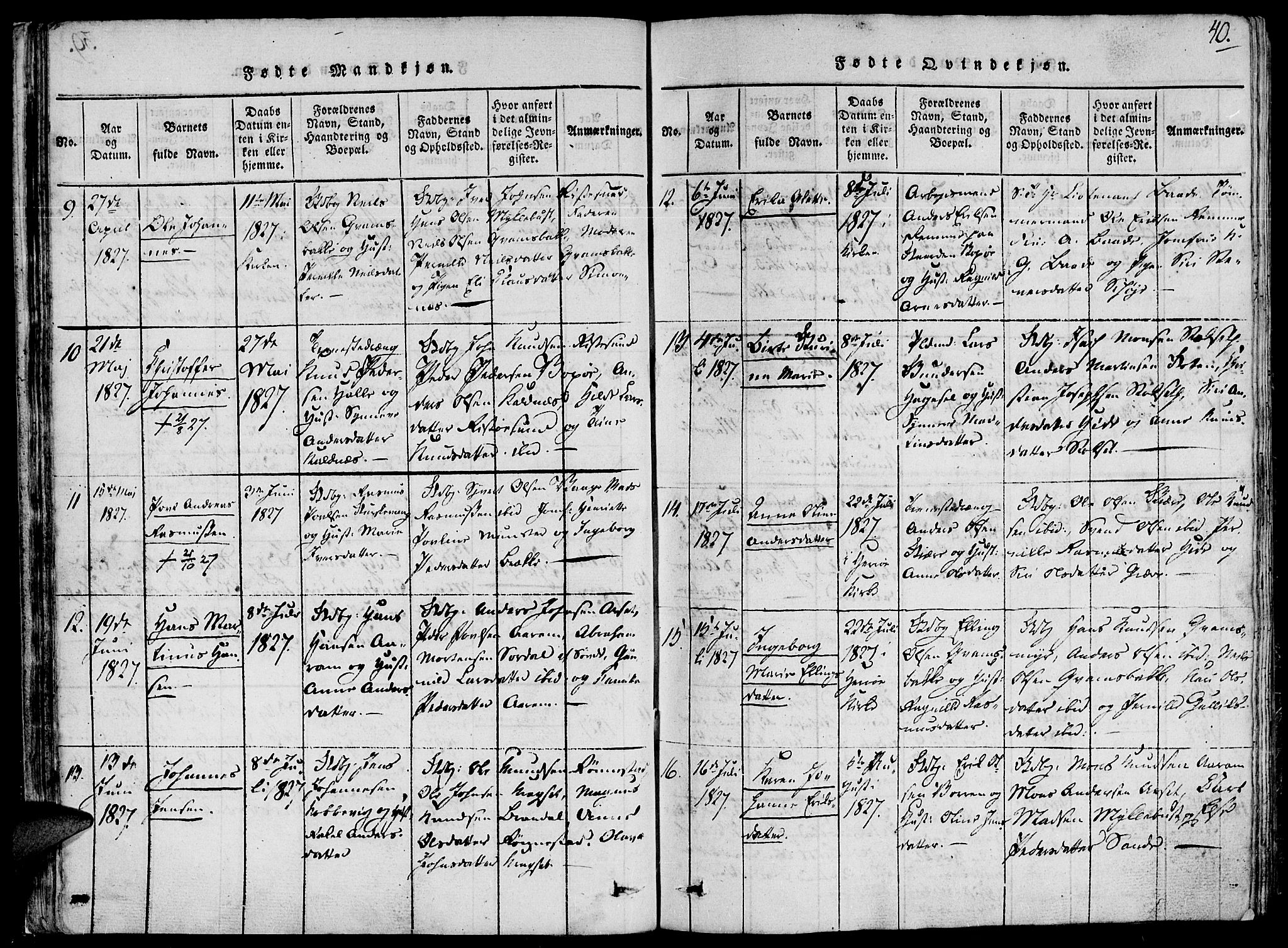 Ministerialprotokoller, klokkerbøker og fødselsregistre - Møre og Romsdal, AV/SAT-A-1454/503/L0033: Parish register (official) no. 503A01, 1816-1841, p. 40