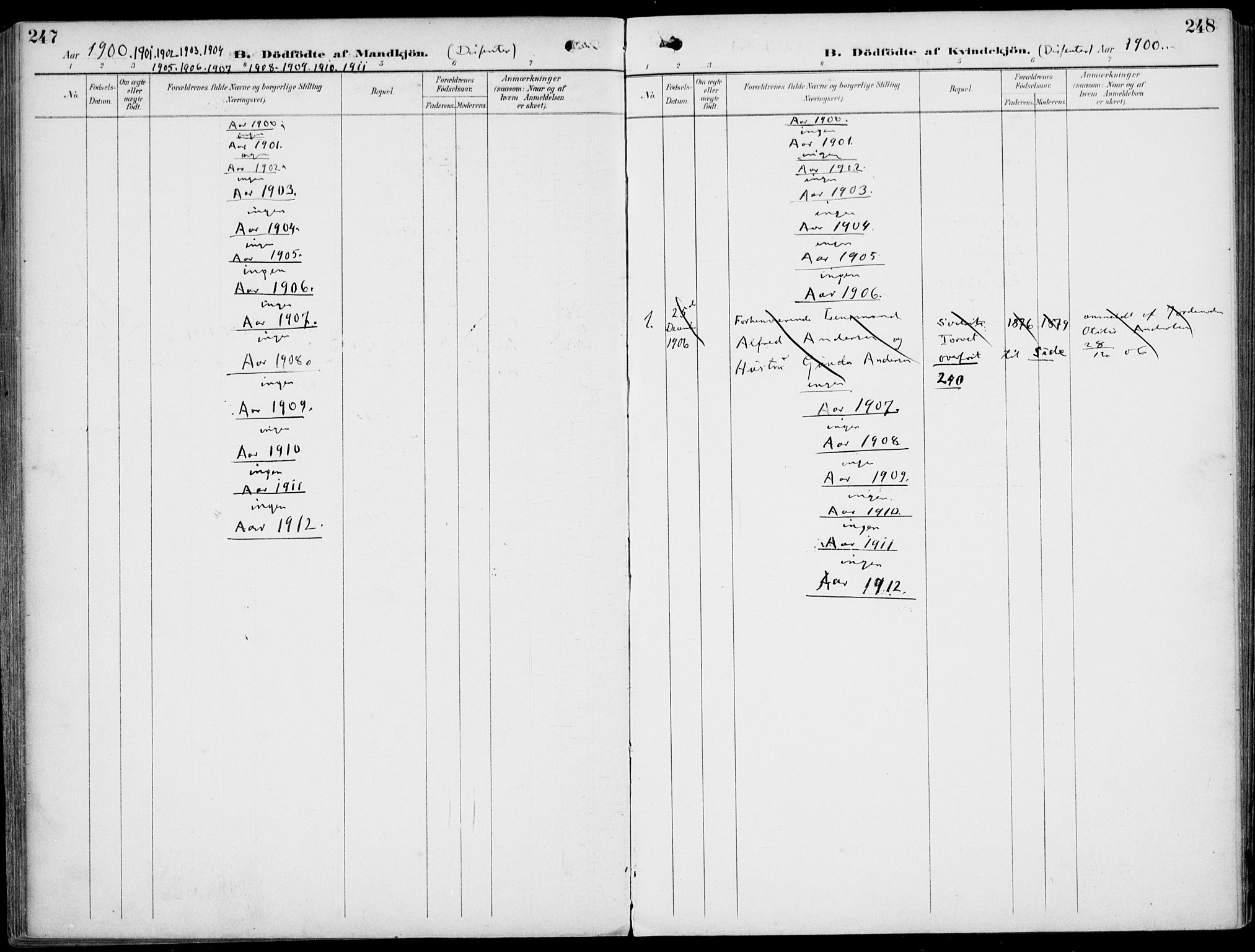 Strømm kirkebøker, AV/SAKO-A-322/F/Fb/L0002: Parish register (official) no. II 2, 1900-1919, p. 247-248