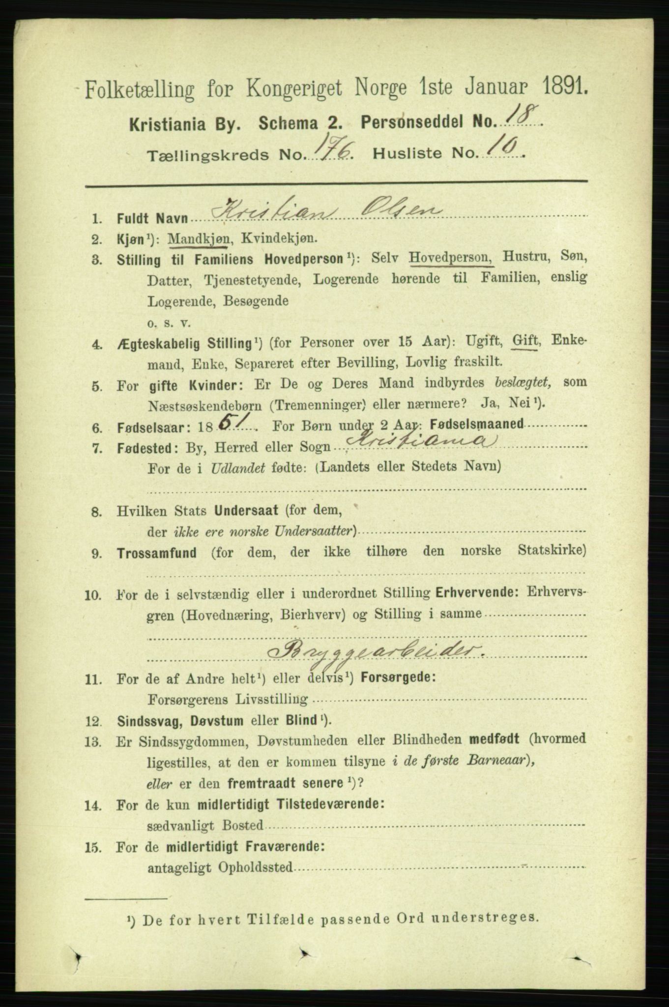 RA, 1891 census for 0301 Kristiania, 1891, p. 105924