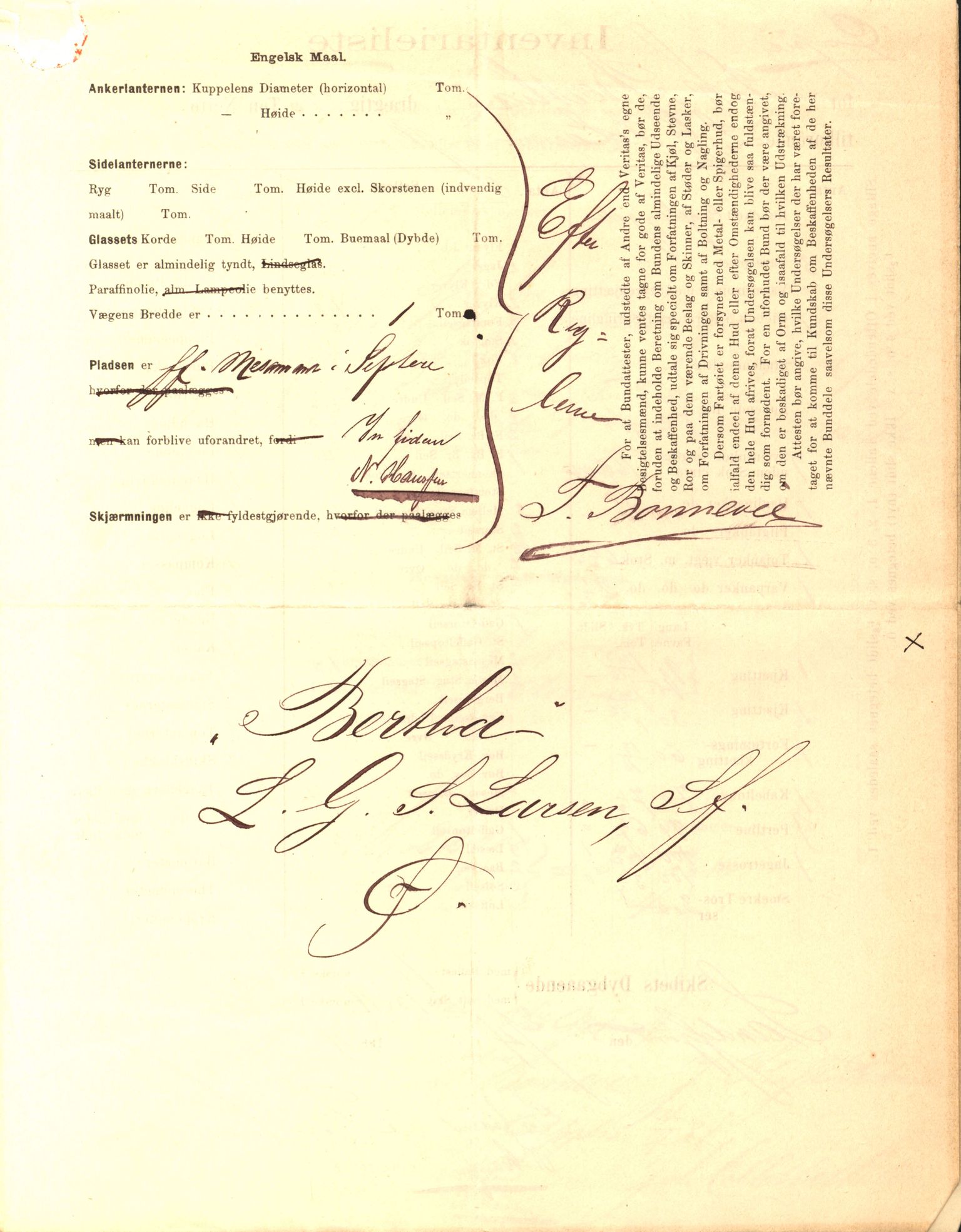 Pa 63 - Østlandske skibsassuranceforening, VEMU/A-1079/G/Ga/L0018/0011: Havaridokumenter / Bertha, Bonita, Immanuel, Th. Thoresen, India, 1885, p. 15