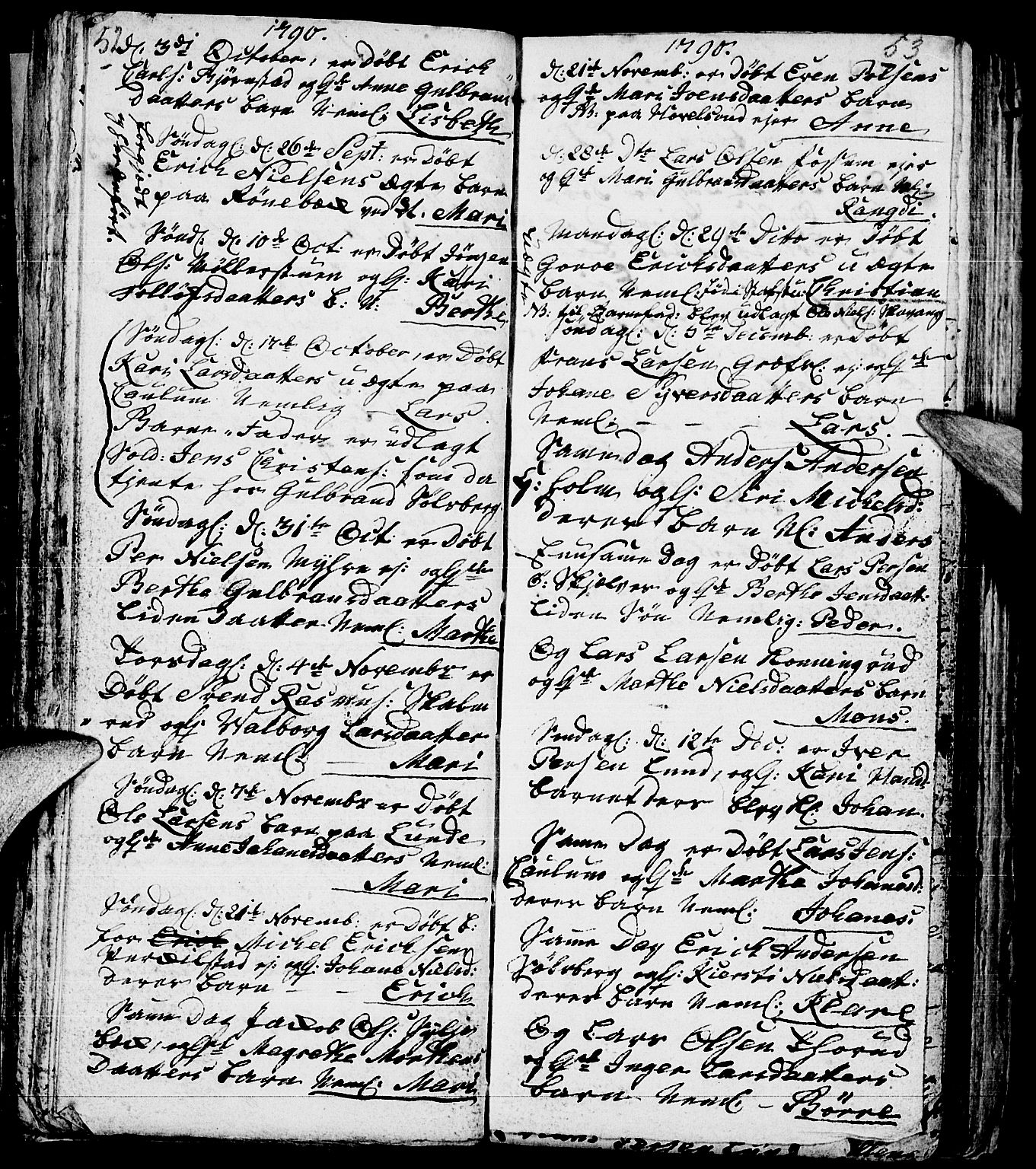 Nes prestekontor, Hedmark, AV/SAH-PREST-020/L/La/L0002: Parish register (copy) no. 2, 1785-1813, p. 52-53