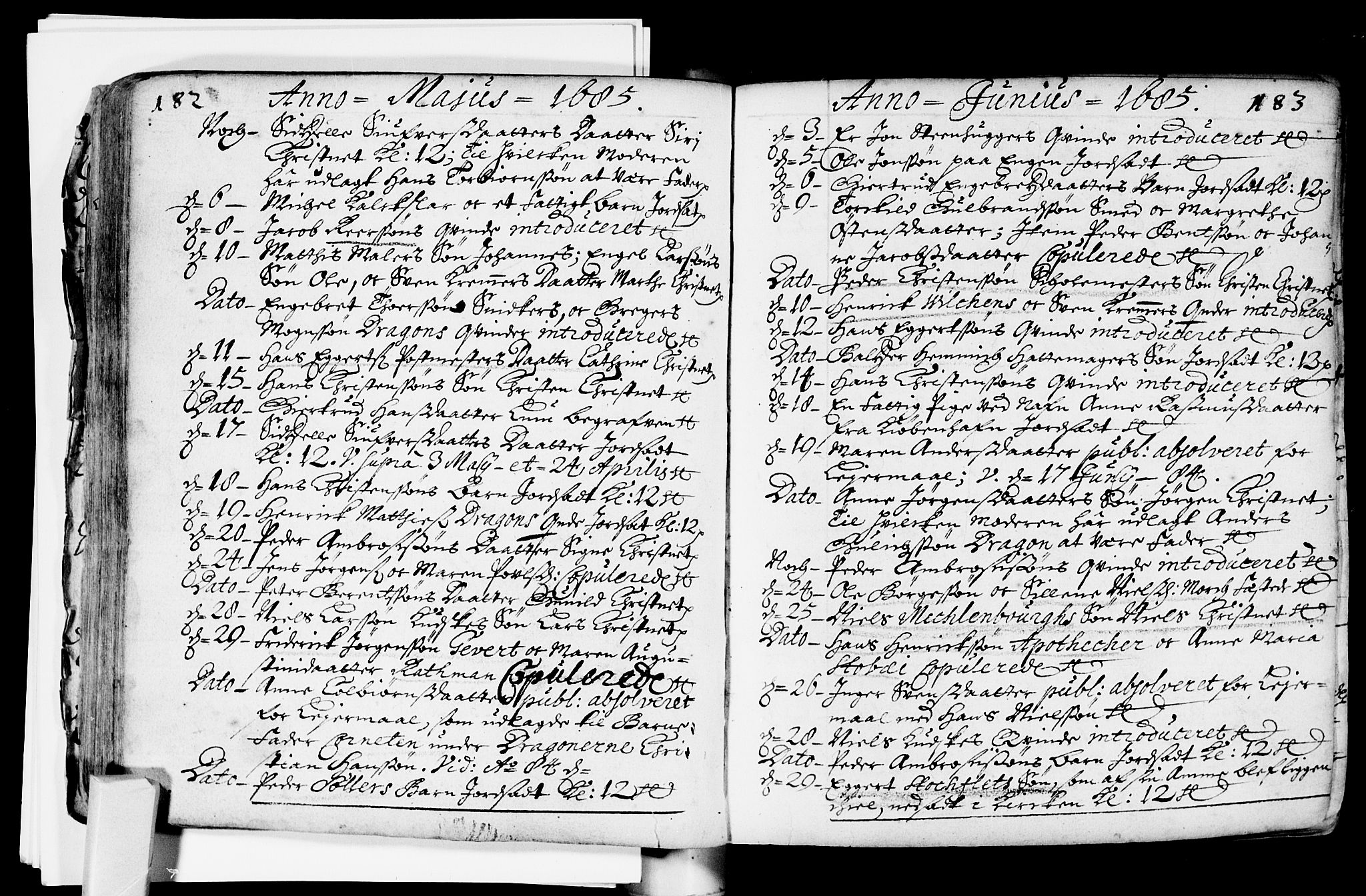 Bragernes kirkebøker, AV/SAKO-A-6/F/Fa/L0002: Parish register (official) no. I 2, 1680-1705, p. 182-183