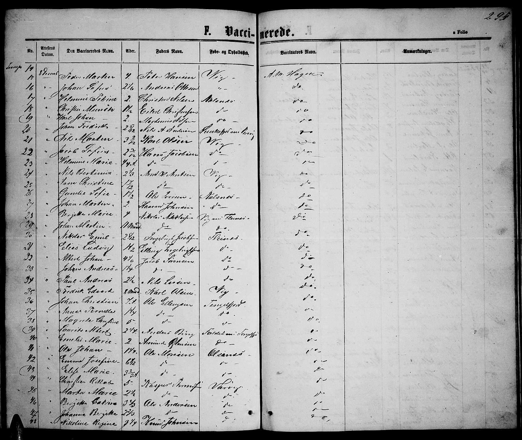 Ministerialprotokoller, klokkerbøker og fødselsregistre - Nordland, SAT/A-1459/888/L1266: Parish register (copy) no. 888C04, 1864-1877, p. 295