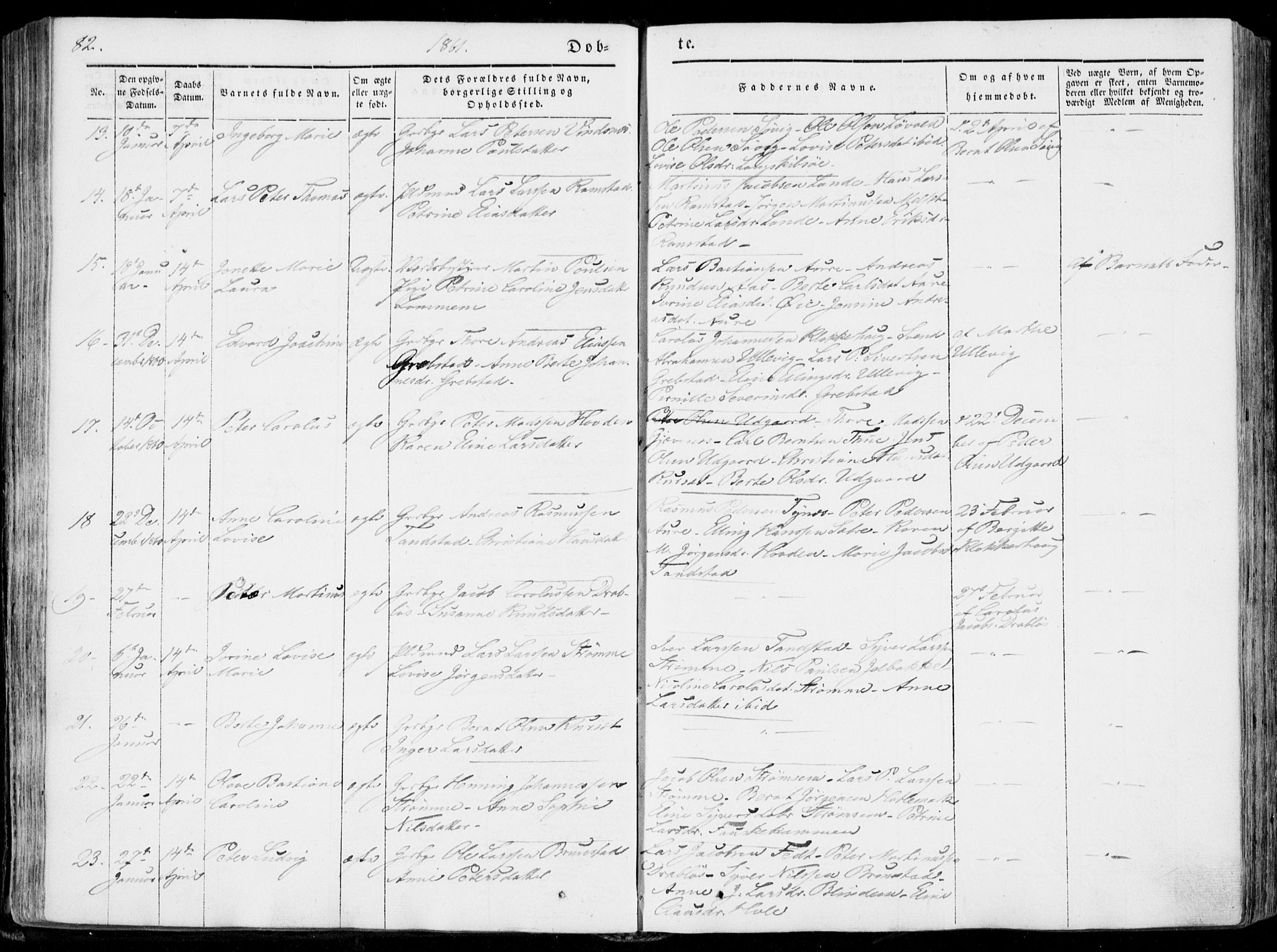 Ministerialprotokoller, klokkerbøker og fødselsregistre - Møre og Romsdal, AV/SAT-A-1454/522/L0313: Parish register (official) no. 522A08, 1852-1862, p. 82