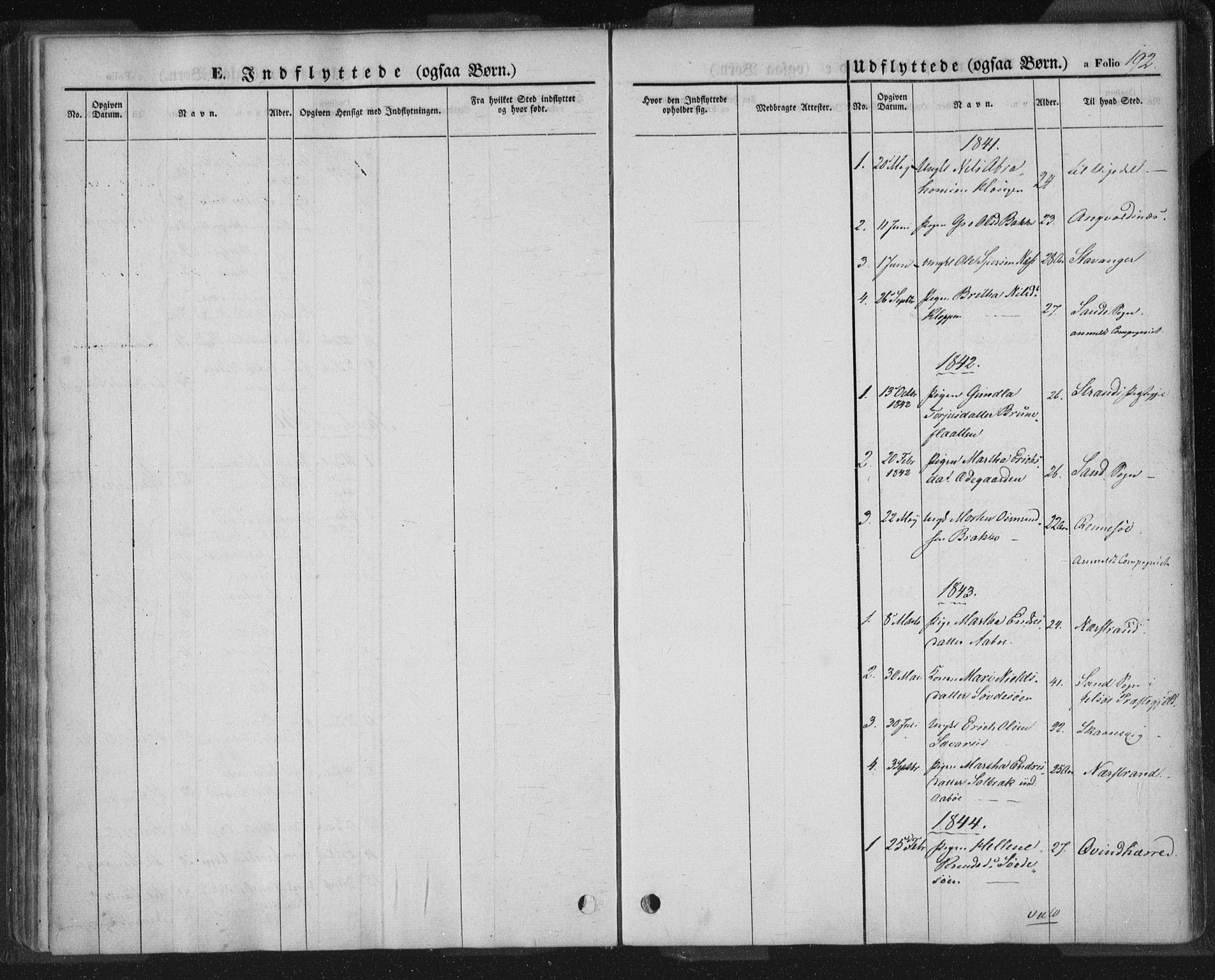 Sand sokneprestkontor, AV/SAST-A-101848/01/III/L0002: Parish register (official) no. A 2, 1838-1859, p. 192