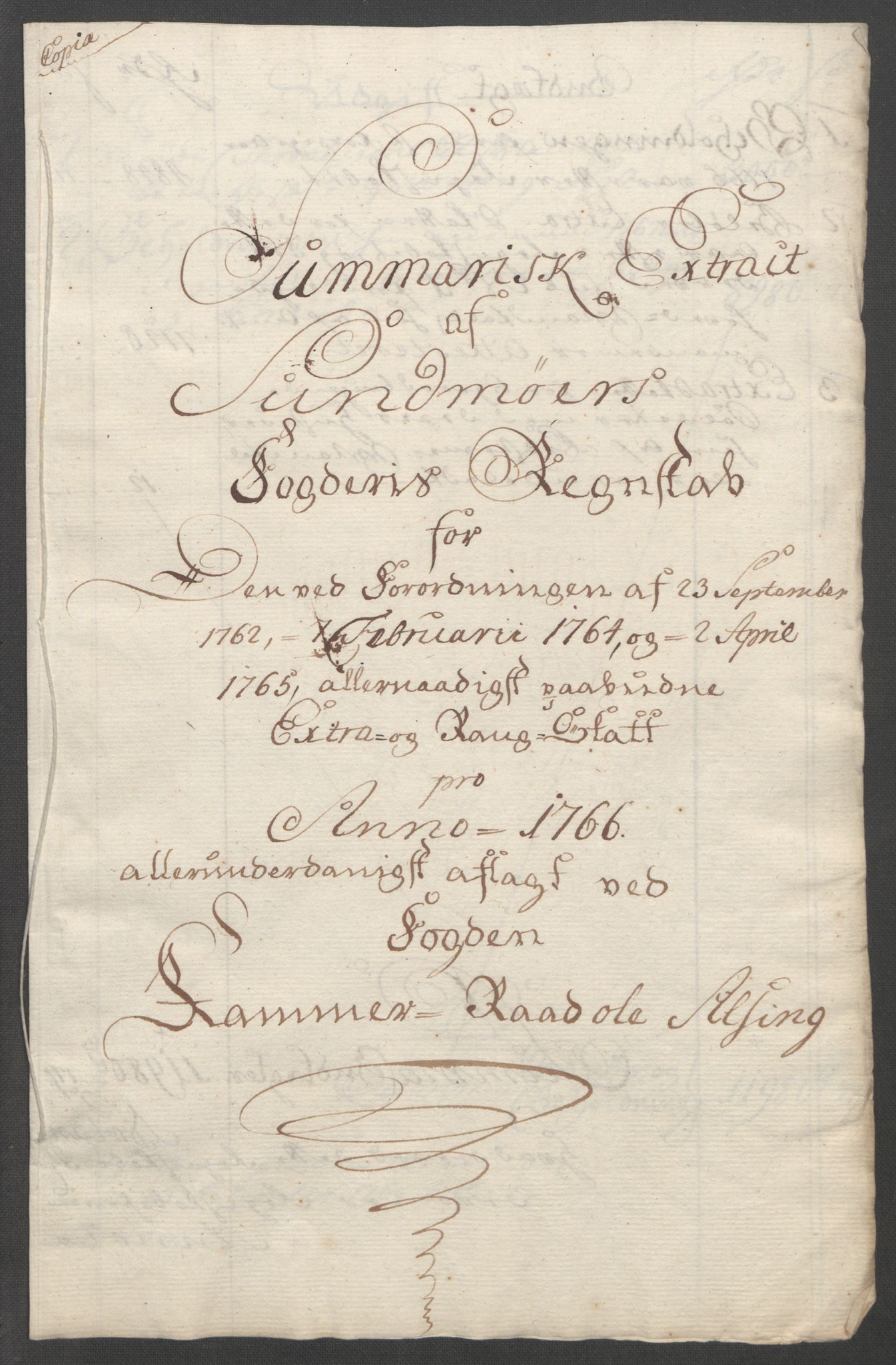 Rentekammeret inntil 1814, Reviderte regnskaper, Fogderegnskap, AV/RA-EA-4092/R54/L3645: Ekstraskatten Sunnmøre, 1762-1772, p. 82