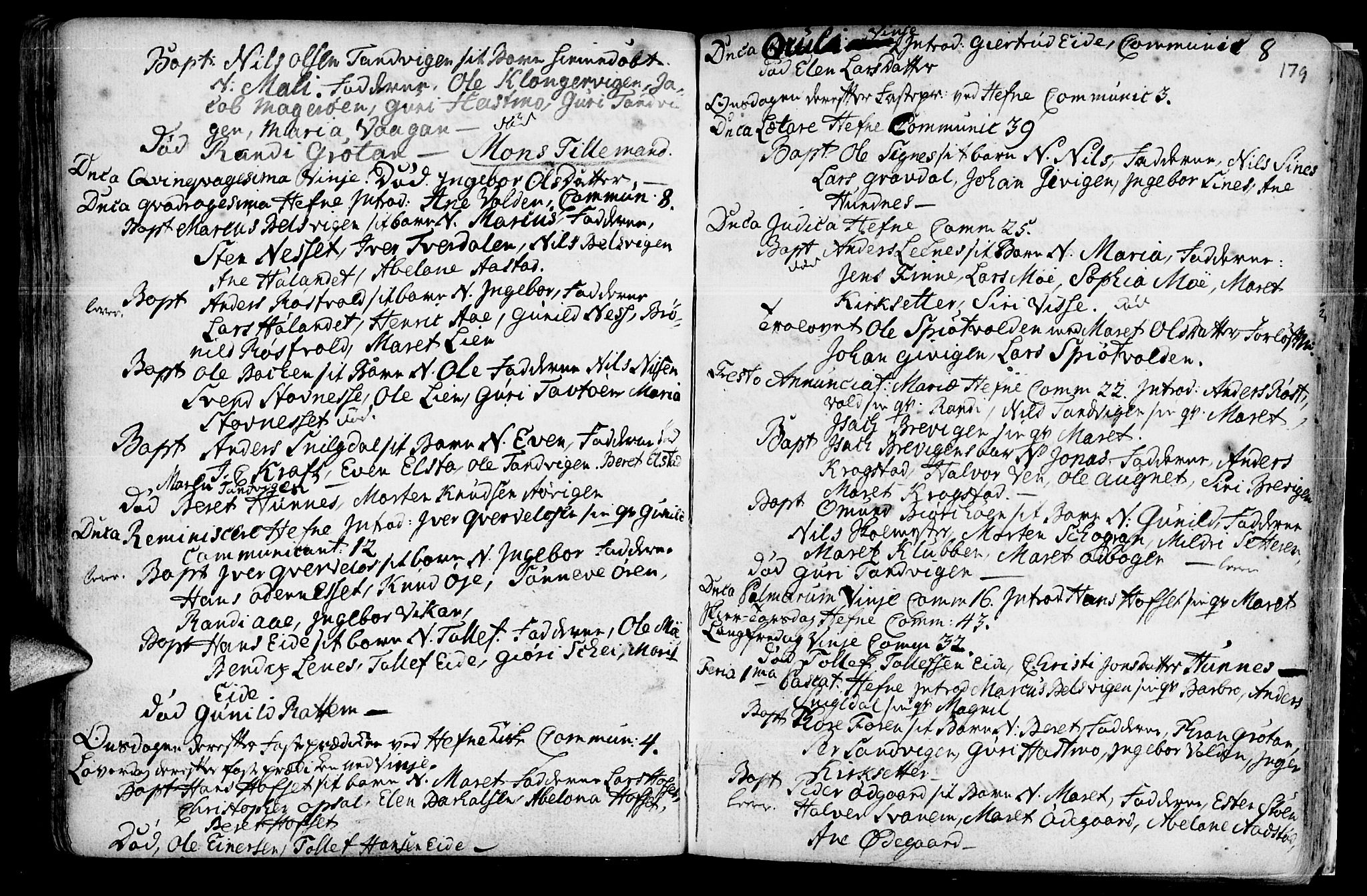 Ministerialprotokoller, klokkerbøker og fødselsregistre - Sør-Trøndelag, SAT/A-1456/630/L0488: Parish register (official) no. 630A01, 1717-1756, p. 178-179