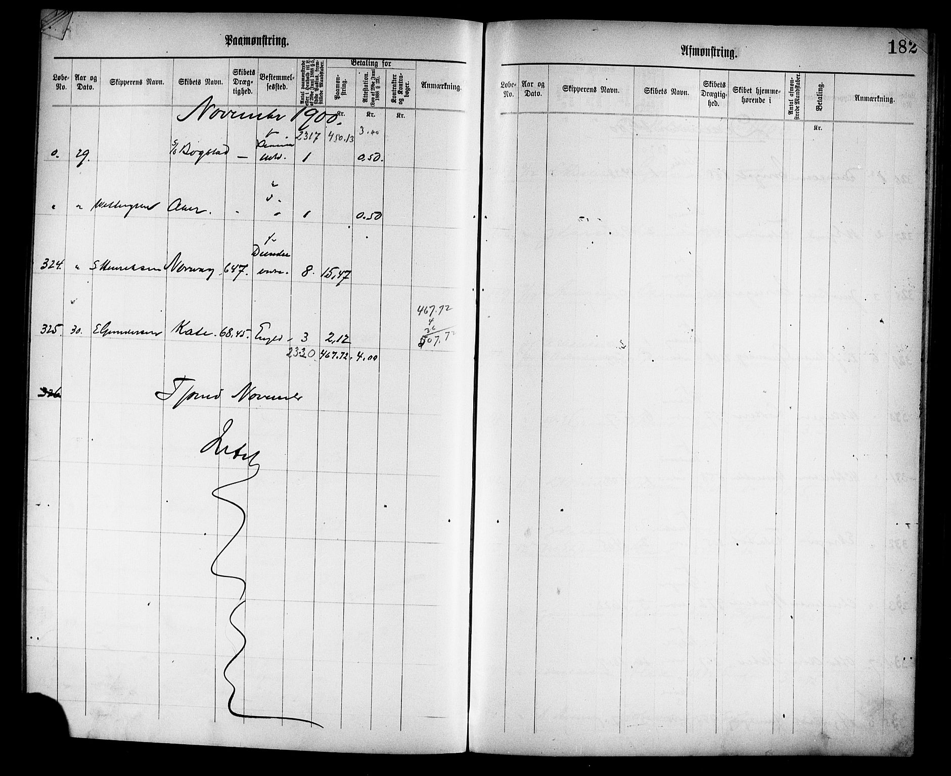 Tønsberg innrulleringskontor, AV/SAKO-A-786/H/Ha/L0005: Mønstringsjournal, 1896-1906, p. 185