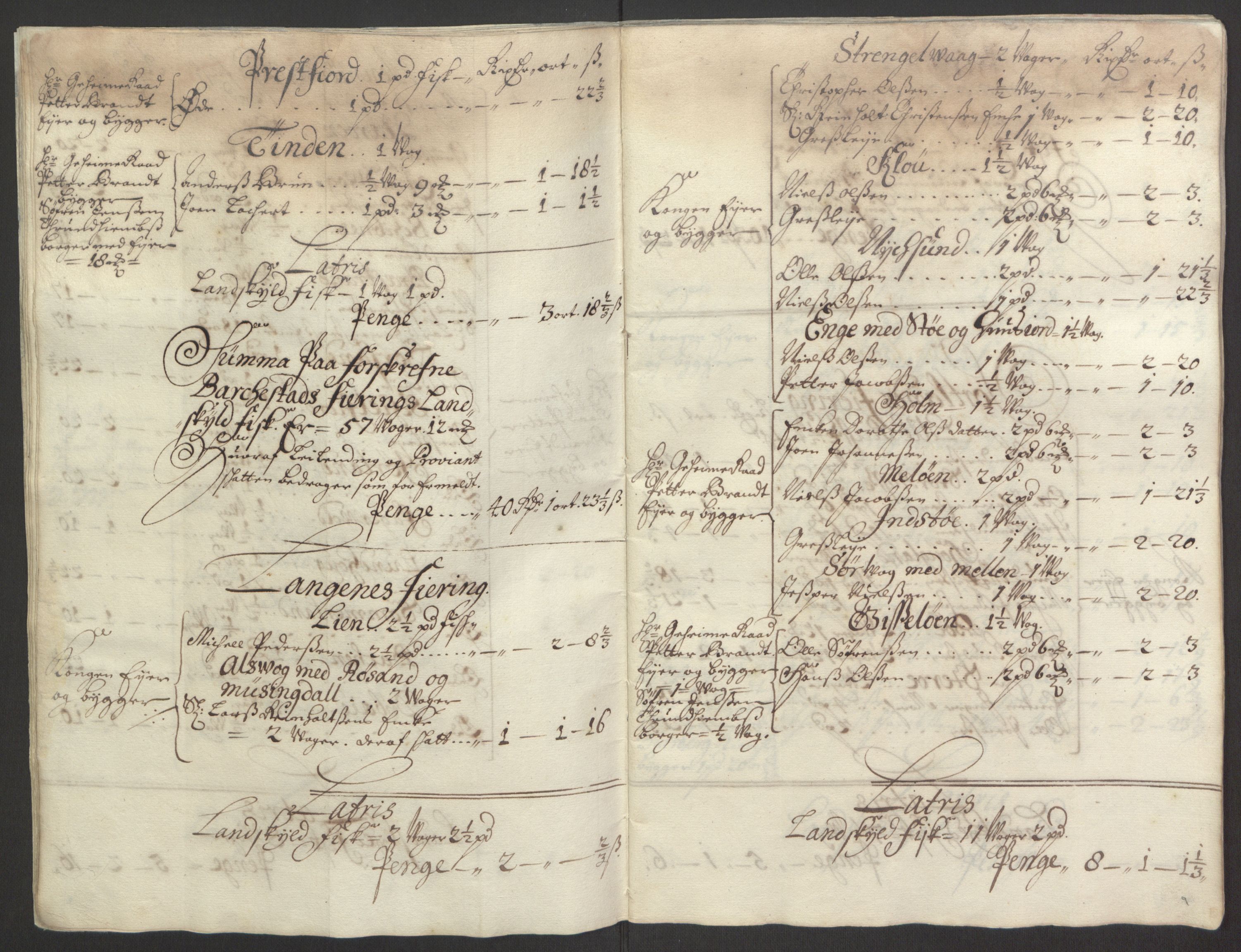 Rentekammeret inntil 1814, Reviderte regnskaper, Fogderegnskap, RA/EA-4092/R67/L4677: Fogderegnskap Vesterålen, Andenes og Lofoten, 1694-1695, p. 23