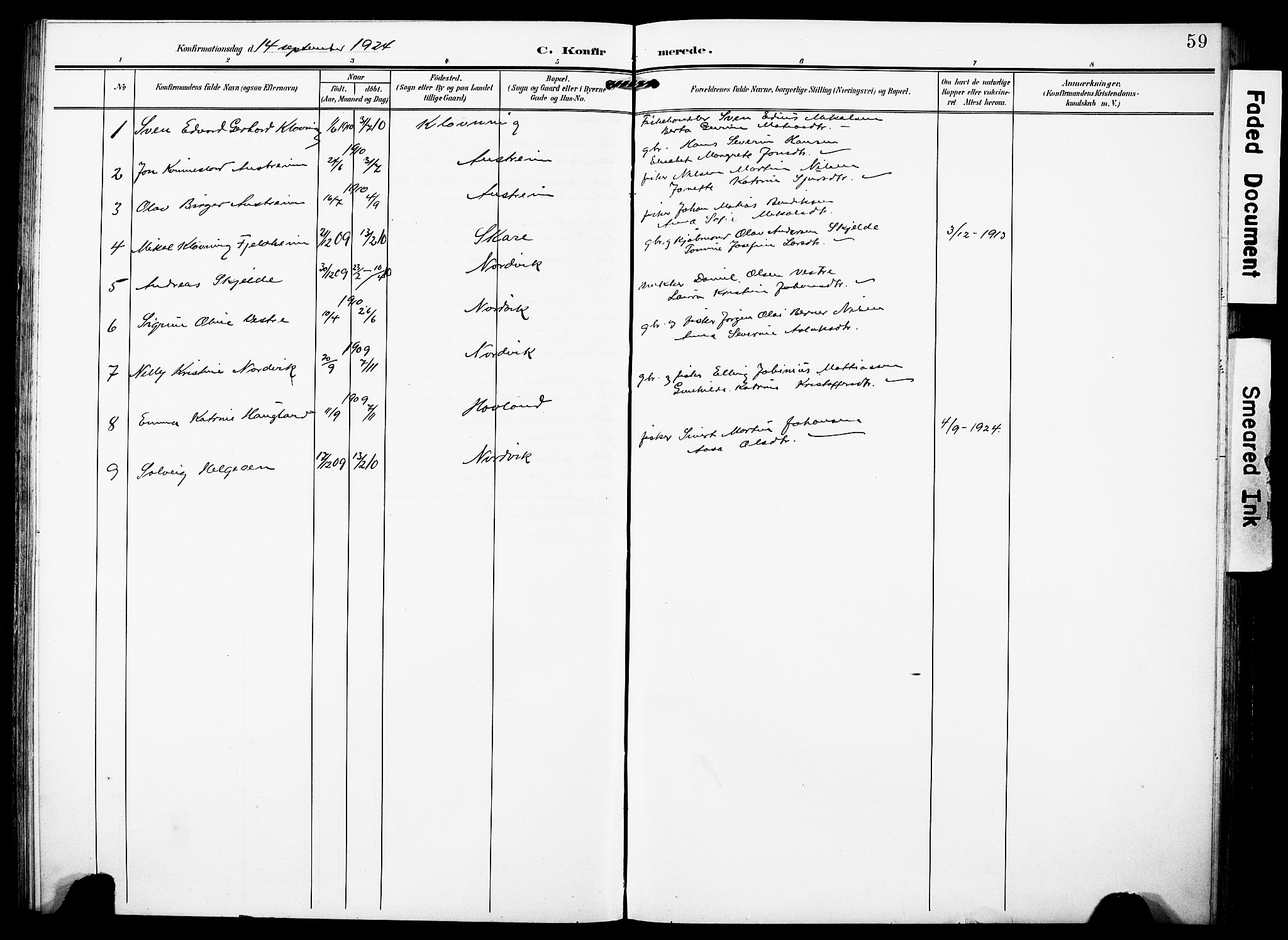 Torvastad sokneprestkontor, AV/SAST-A -101857/H/Ha/Haa/L0018: Parish register (official) no. A 17, 1903-1925, p. 59