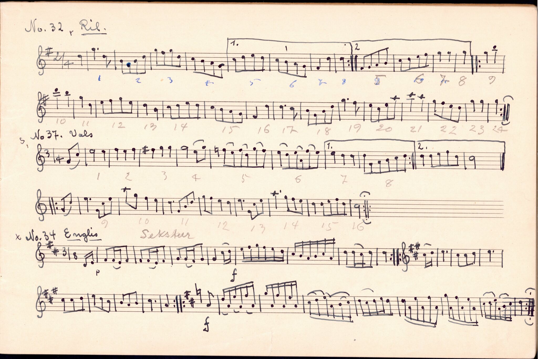 Samling etter Klara Semb, NSFF/KS/A/027: Turdansmusikk frå Aust-Agder I , 1884-1970, p. 13