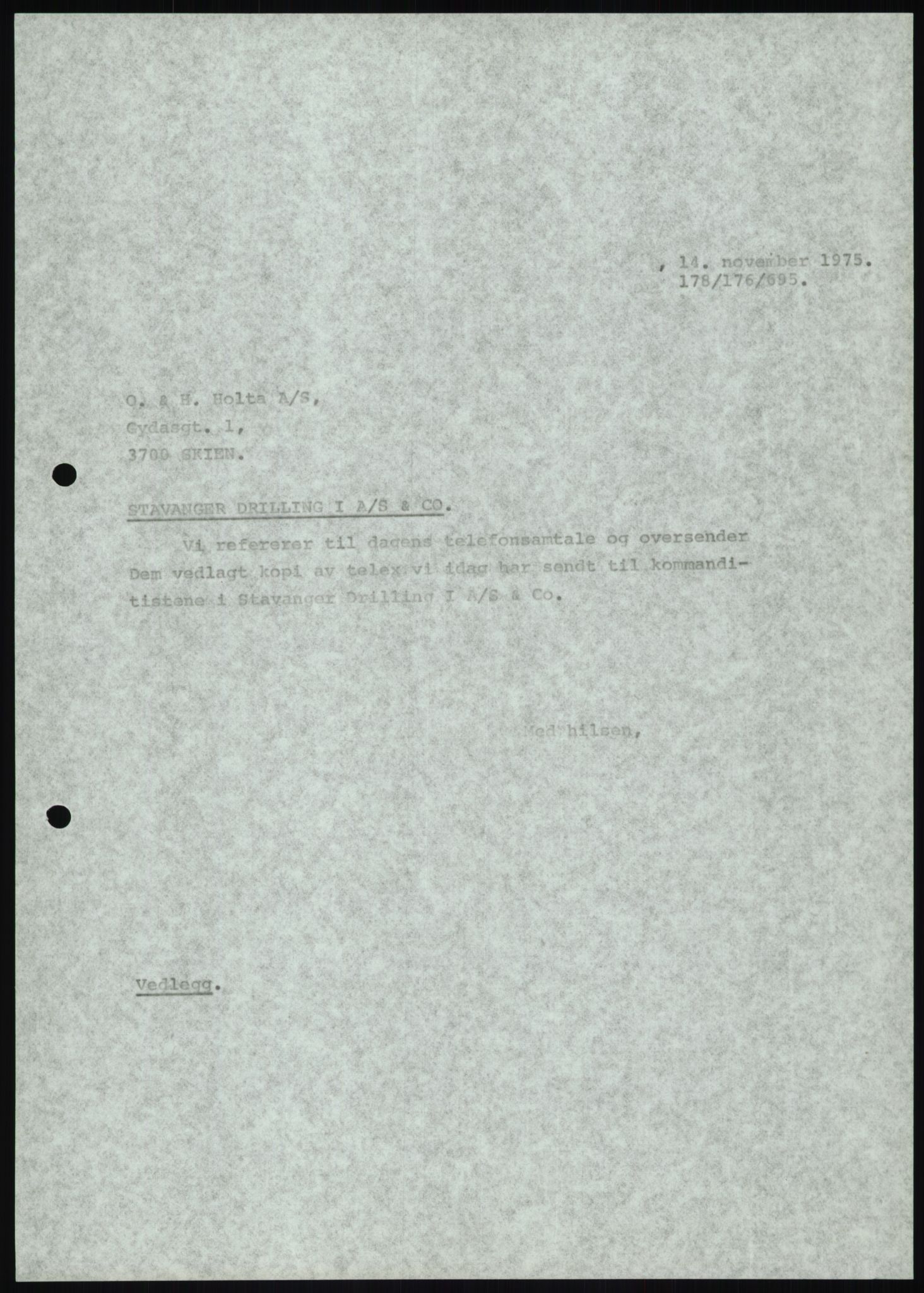 Pa 1503 - Stavanger Drilling AS, AV/SAST-A-101906/D/L0006: Korrespondanse og saksdokumenter, 1974-1984, p. 724