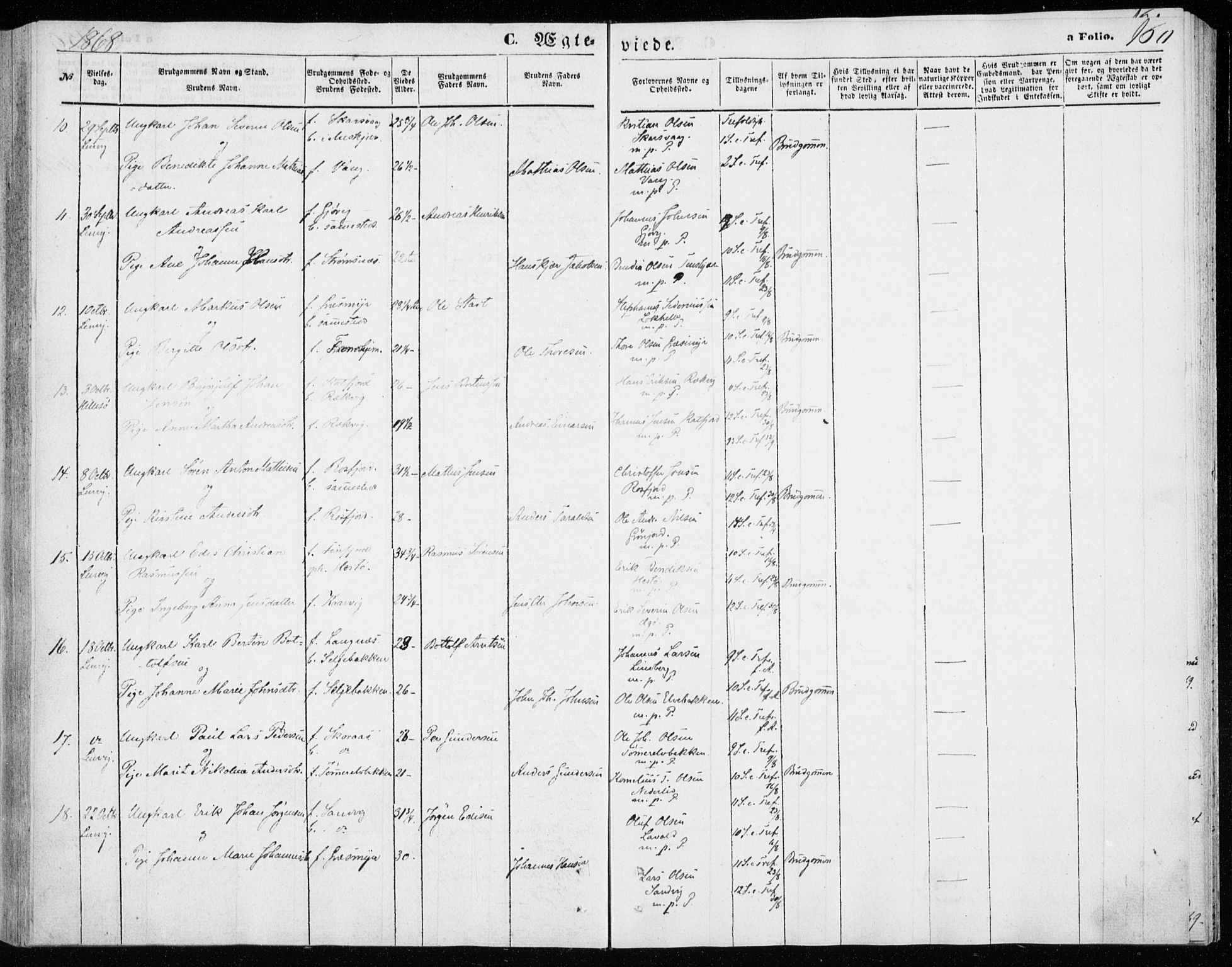 Lenvik sokneprestembete, SATØ/S-1310/H/Ha/Haa/L0009kirke: Parish register (official) no. 9, 1866-1873, p. 160