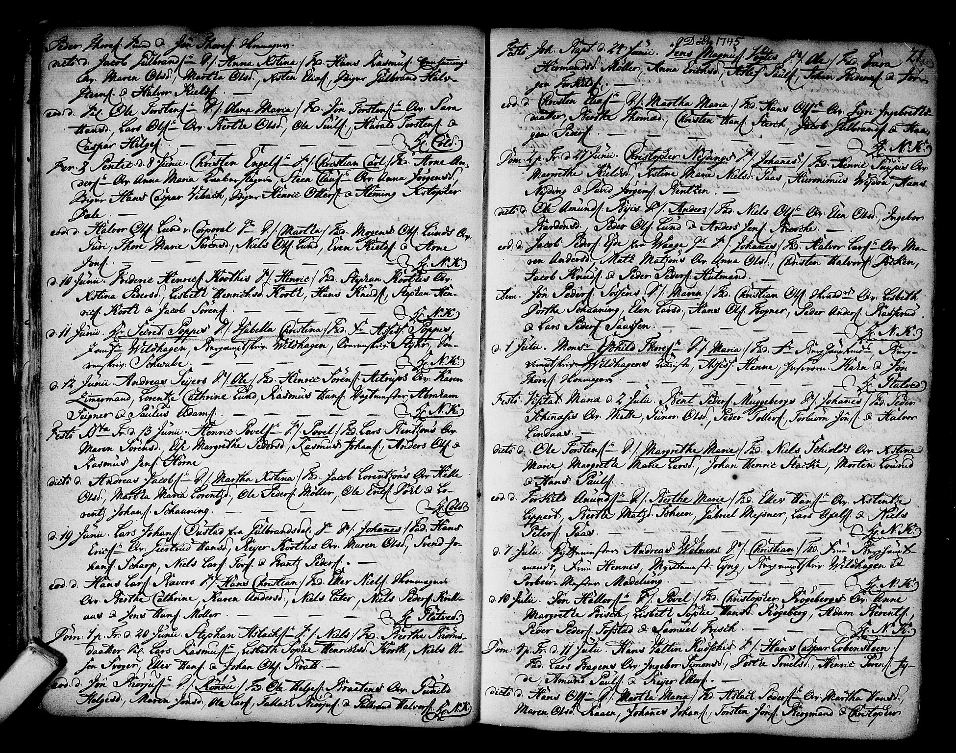 Kongsberg kirkebøker, SAKO/A-22/F/Fa/L0003: Parish register (official) no. I 3, 1744-1755, p. 21