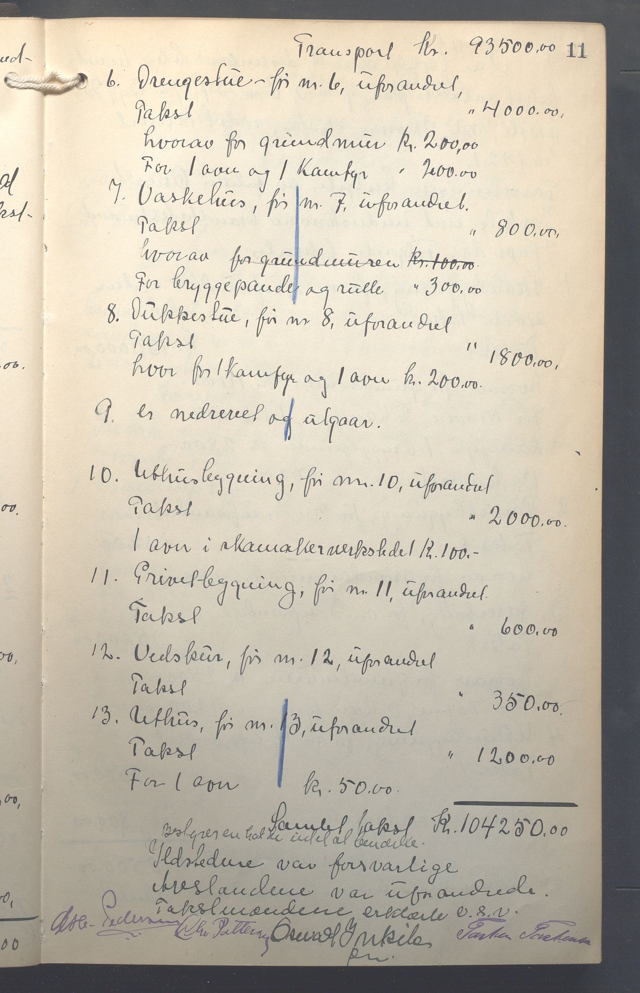 Lensmennene i Aker, OBA/A-10133/F/Fb/L0003: Branntakstprotokoll, 1929-1931, p. 11