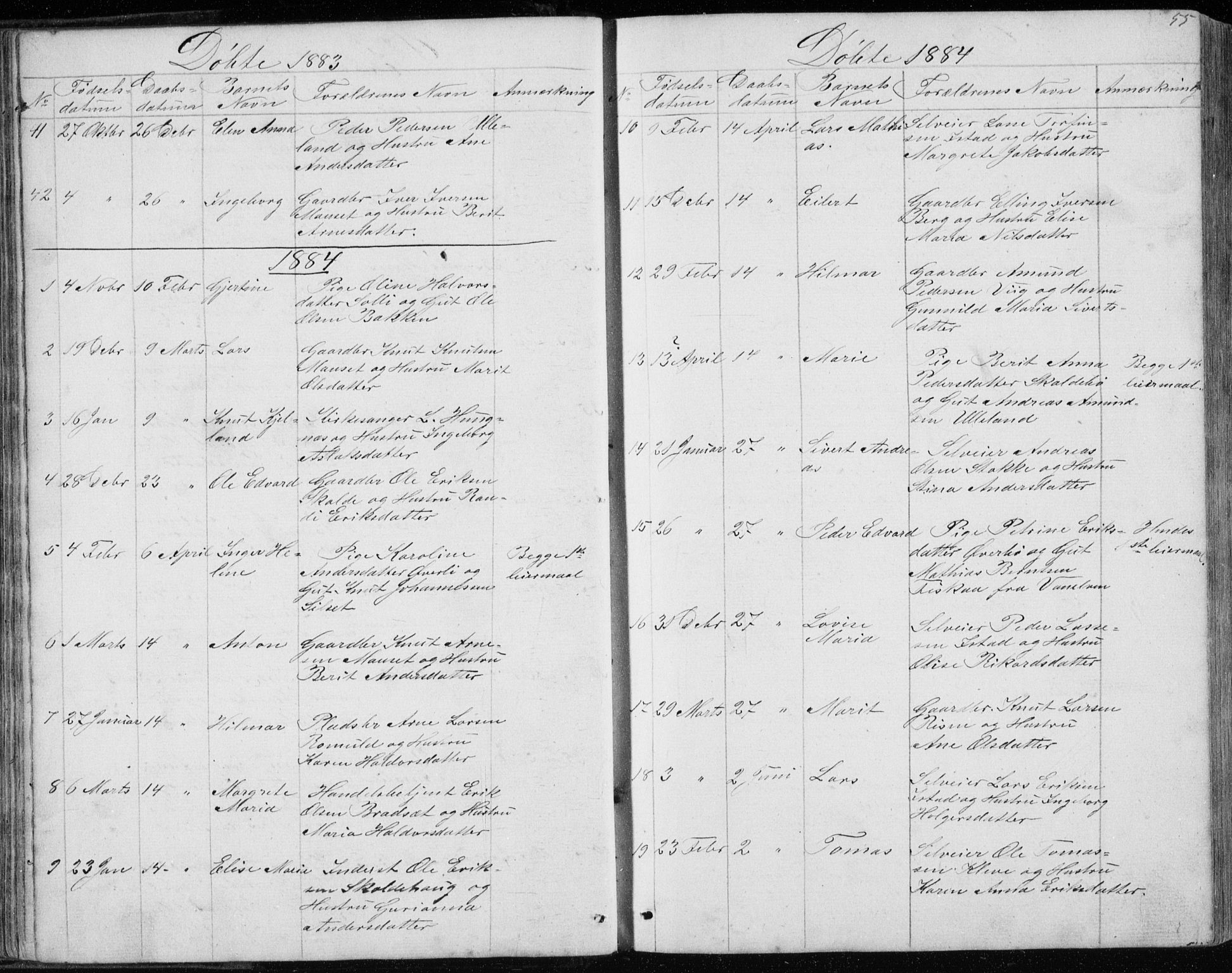 Ministerialprotokoller, klokkerbøker og fødselsregistre - Møre og Romsdal, AV/SAT-A-1454/557/L0684: Parish register (copy) no. 557C02, 1863-1944, p. 55