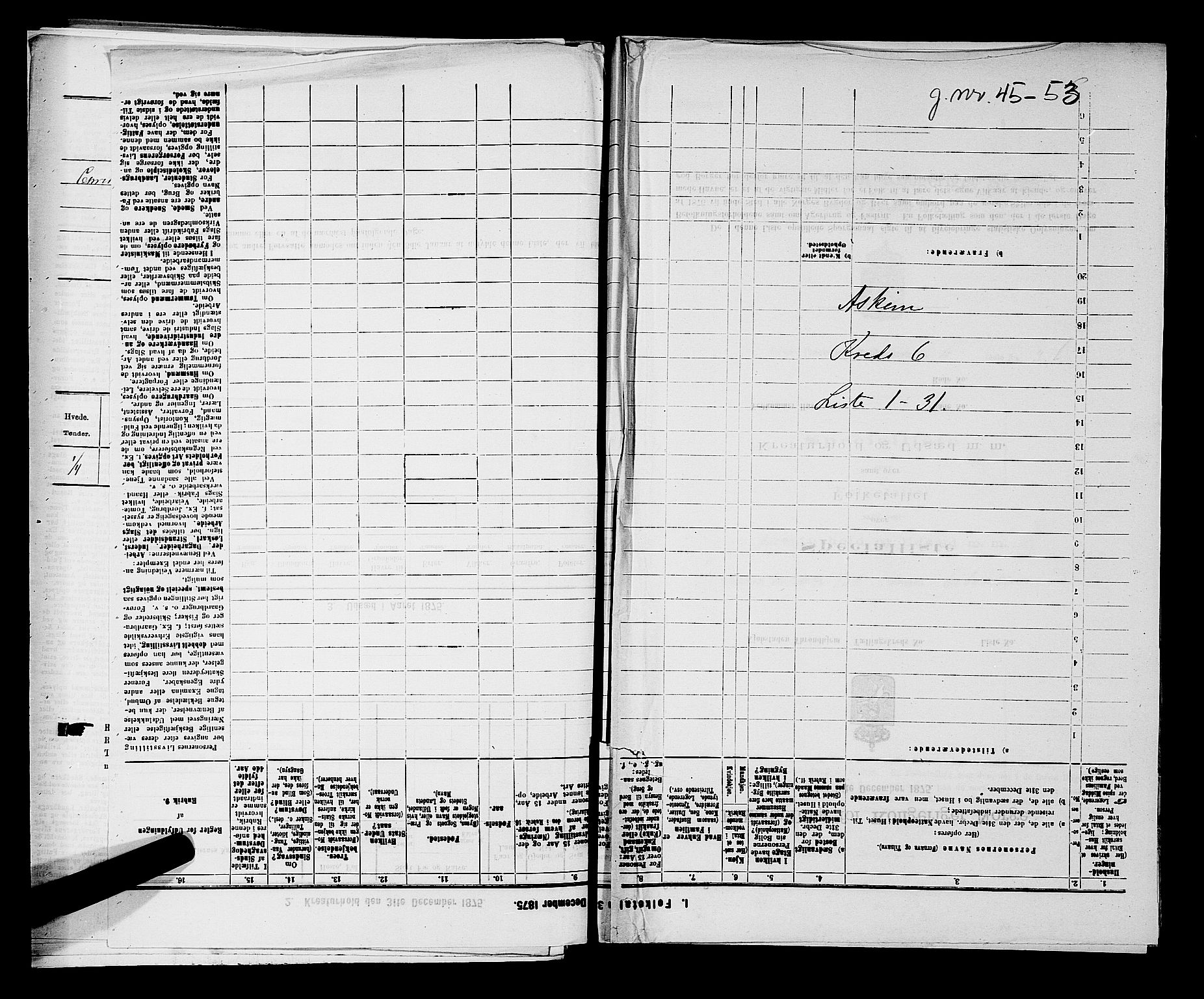 RA, 1875 census for 0124P Askim, 1875, p. 364