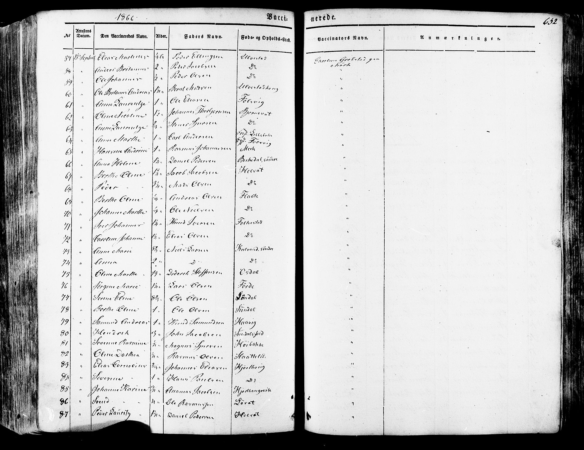 Ministerialprotokoller, klokkerbøker og fødselsregistre - Møre og Romsdal, SAT/A-1454/511/L0140: Parish register (official) no. 511A07, 1851-1878, p. 652