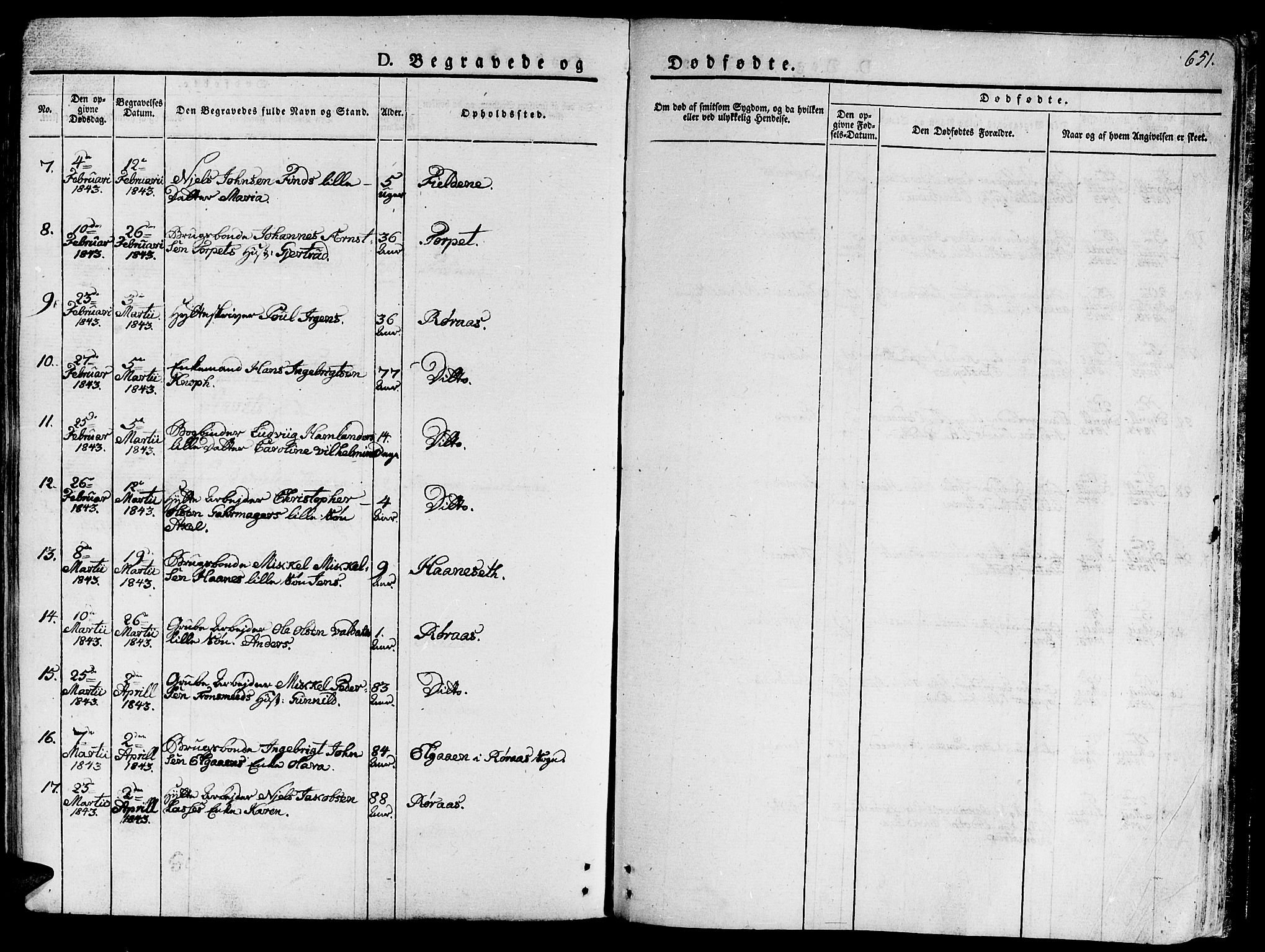 Ministerialprotokoller, klokkerbøker og fødselsregistre - Sør-Trøndelag, SAT/A-1456/681/L0930: Parish register (official) no. 681A08, 1829-1844, p. 651