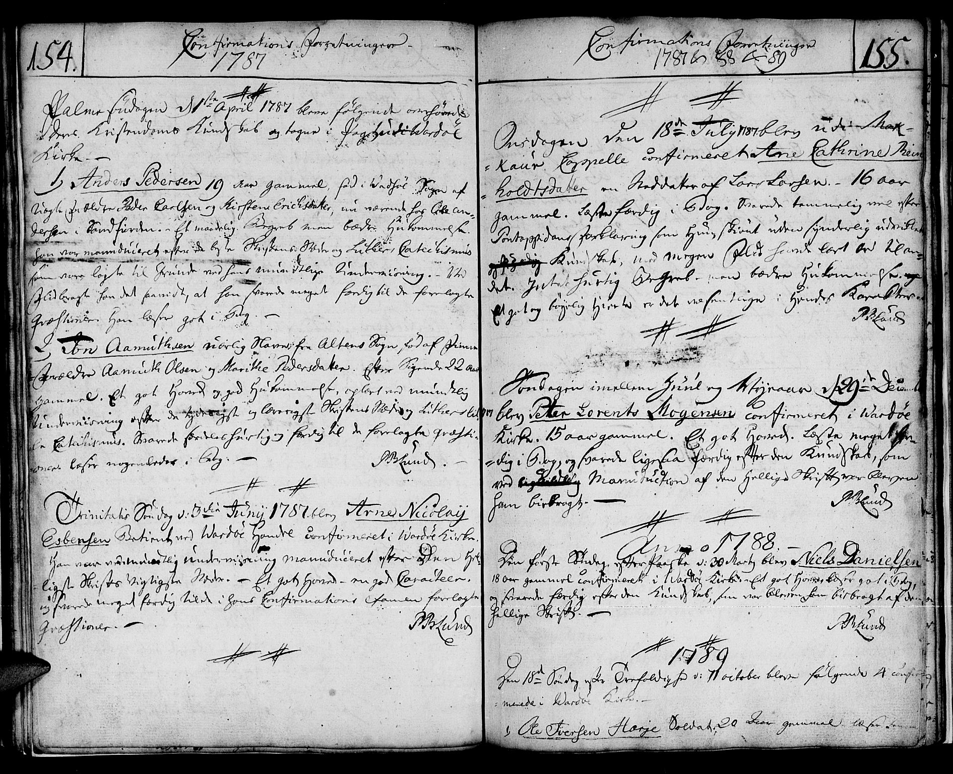 Vardø sokneprestkontor, SATØ/S-1332/H/Ha/L0001kirke: Parish register (official) no. 1, 1769-1804, p. 154-155