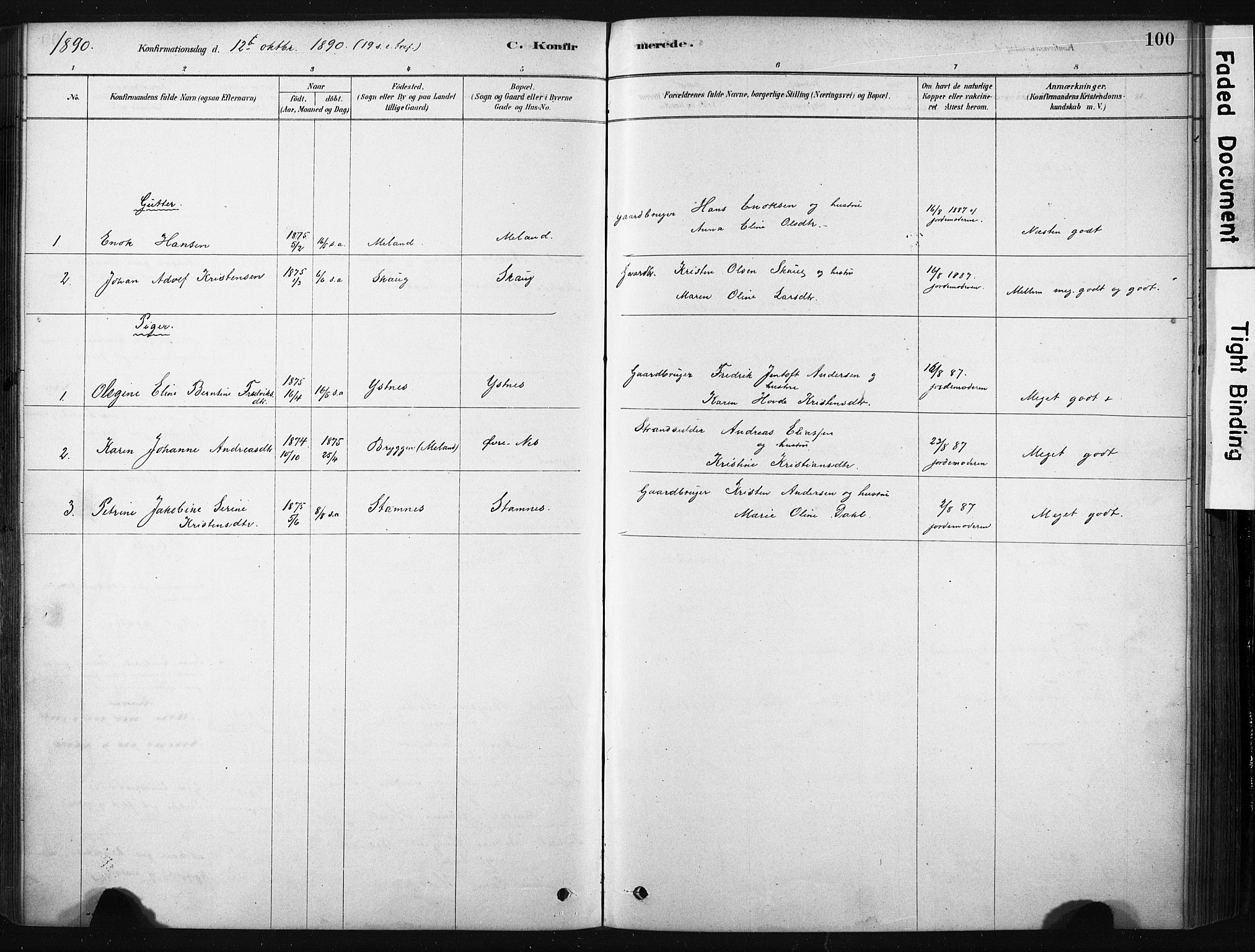 Ministerialprotokoller, klokkerbøker og fødselsregistre - Nordland, AV/SAT-A-1459/808/L0128: Parish register (official) no. 808A01, 1880-1902, p. 100