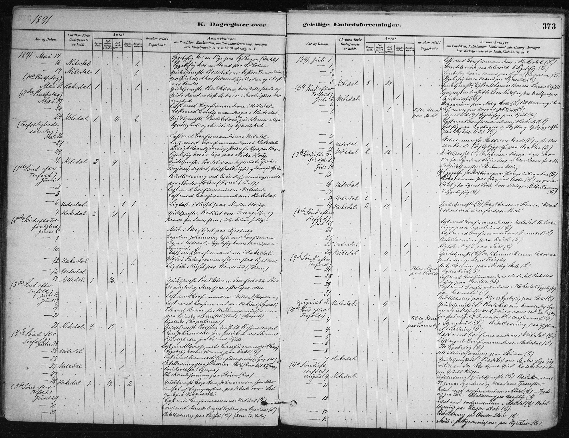 Nittedal prestekontor Kirkebøker, AV/SAO-A-10365a/F/Fa/L0007: Parish register (official) no. I 7, 1879-1901, p. 373