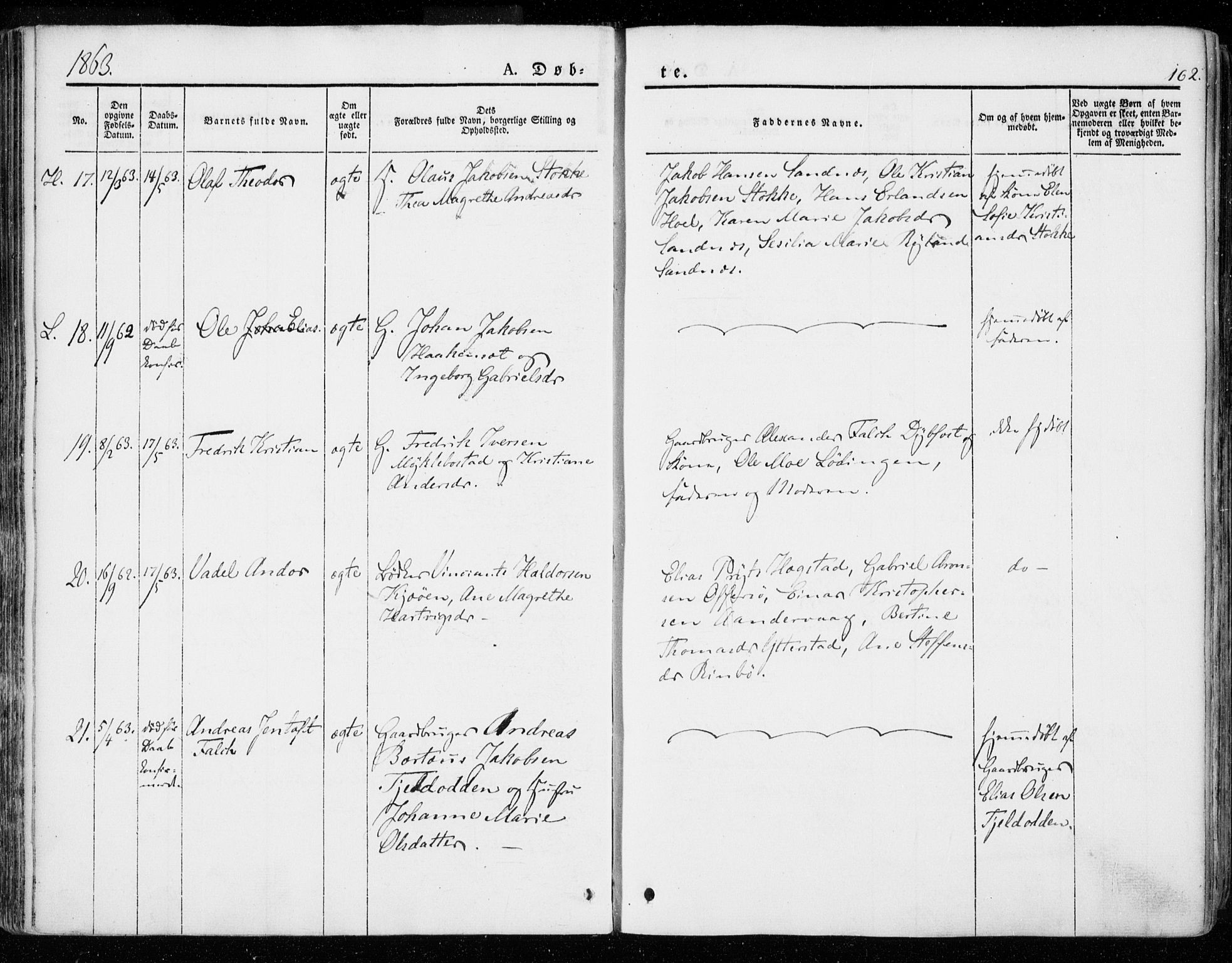 Ministerialprotokoller, klokkerbøker og fødselsregistre - Nordland, AV/SAT-A-1459/872/L1033: Parish register (official) no. 872A08, 1840-1863, p. 162