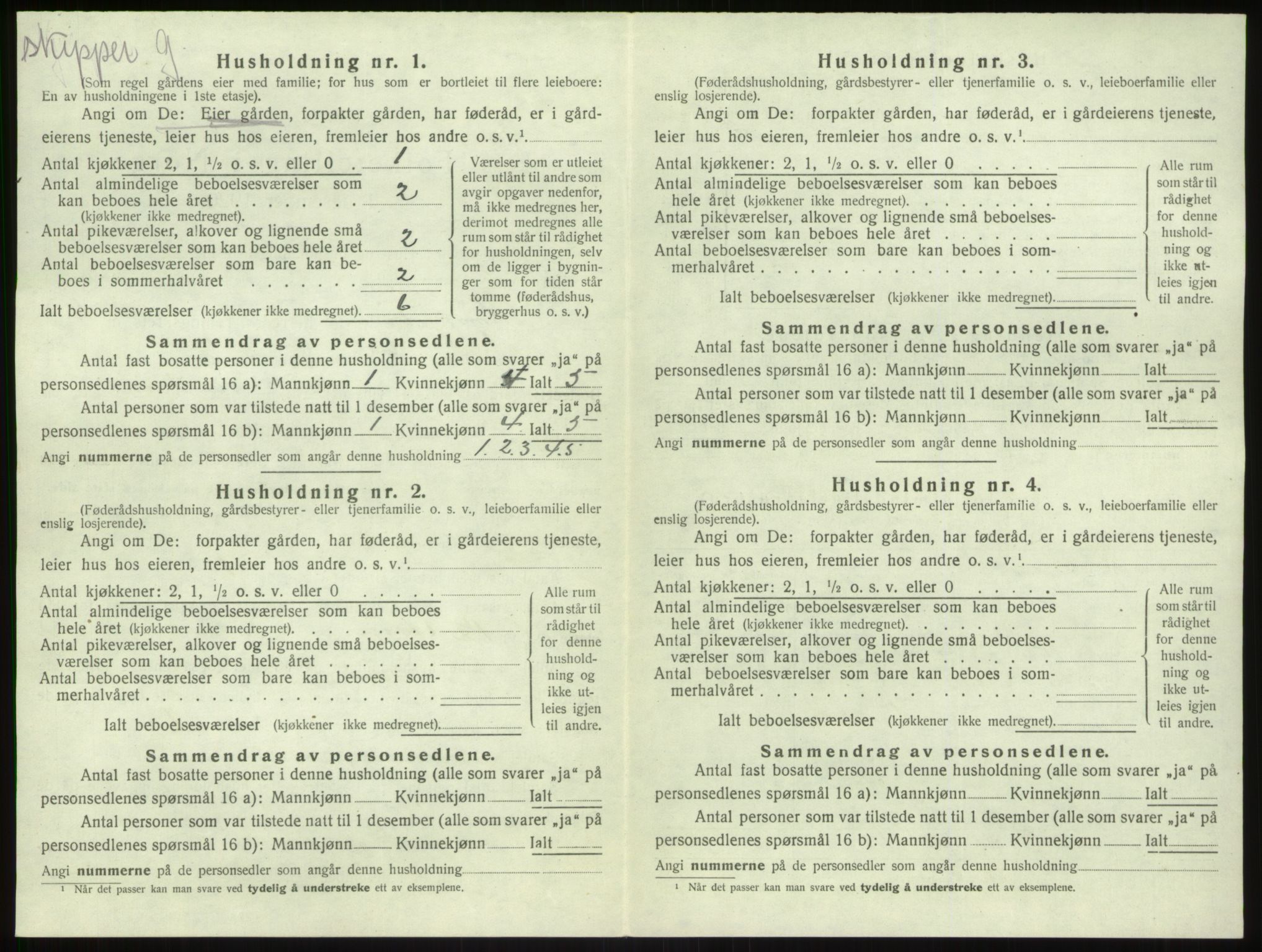 SAB, 1920 census for Kyrkjebø, 1920, p. 712